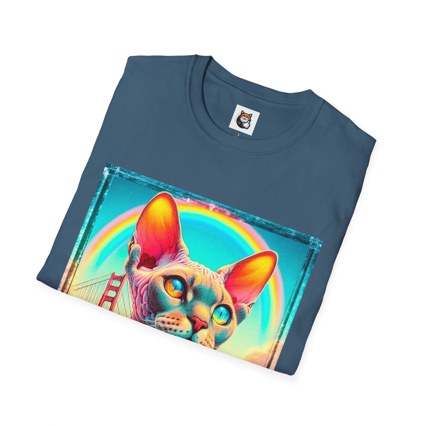Devon Rex Cat Unisex Softstyle T-Shirt