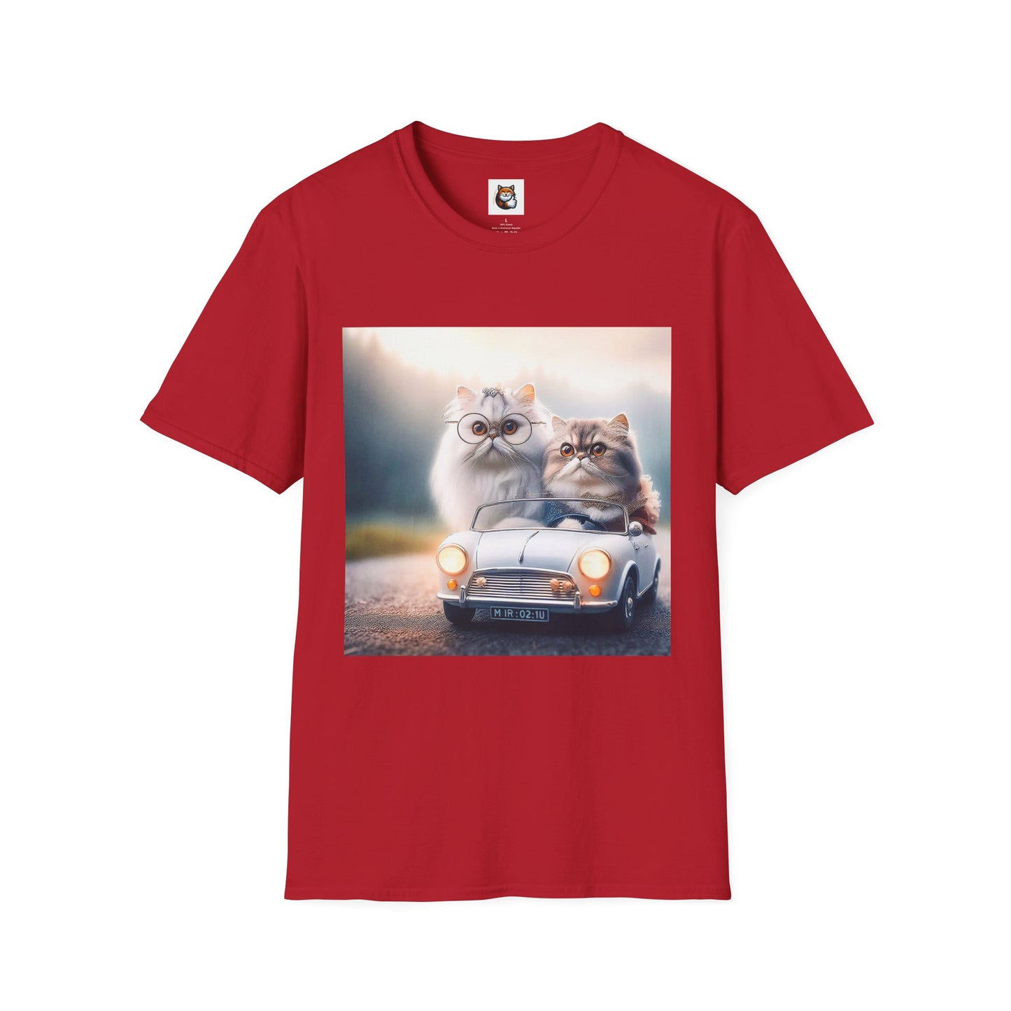 Wacky Persian Cat Unisex Softstyle T-Shirt