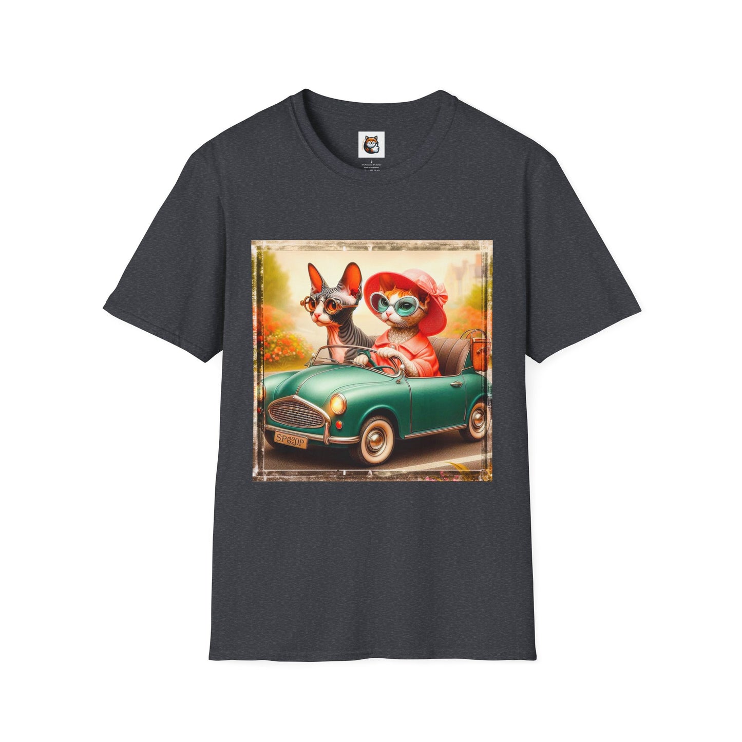 Wacky Cornish Rex Cat friends driving T-Shirt