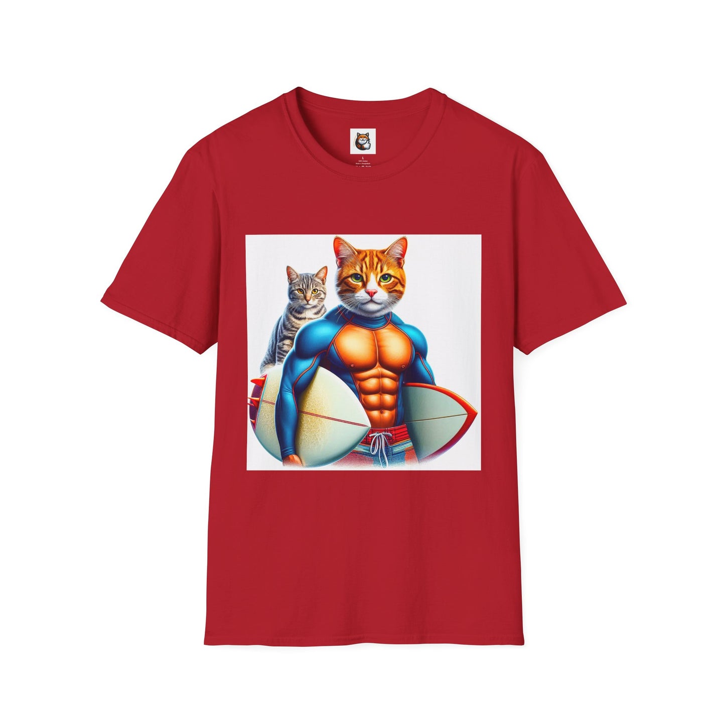 Domestic Cat Unisex Surfer T-Shirt