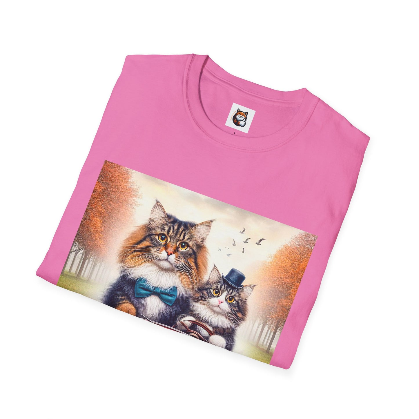 Wacky Norwegian Forest Cat Unisex Softstyle T-Shirt
