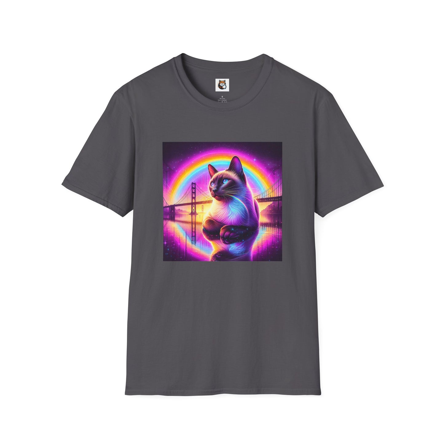 Siamese Cat purple rainbow