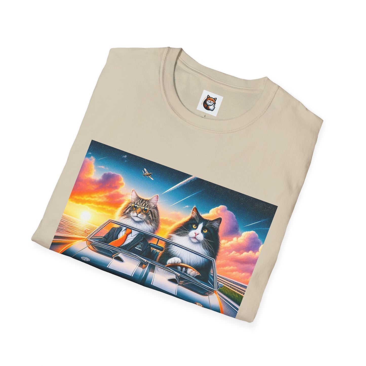 Wacky Norwegian Forest Cat Unisex Softstyle T-Shirt
