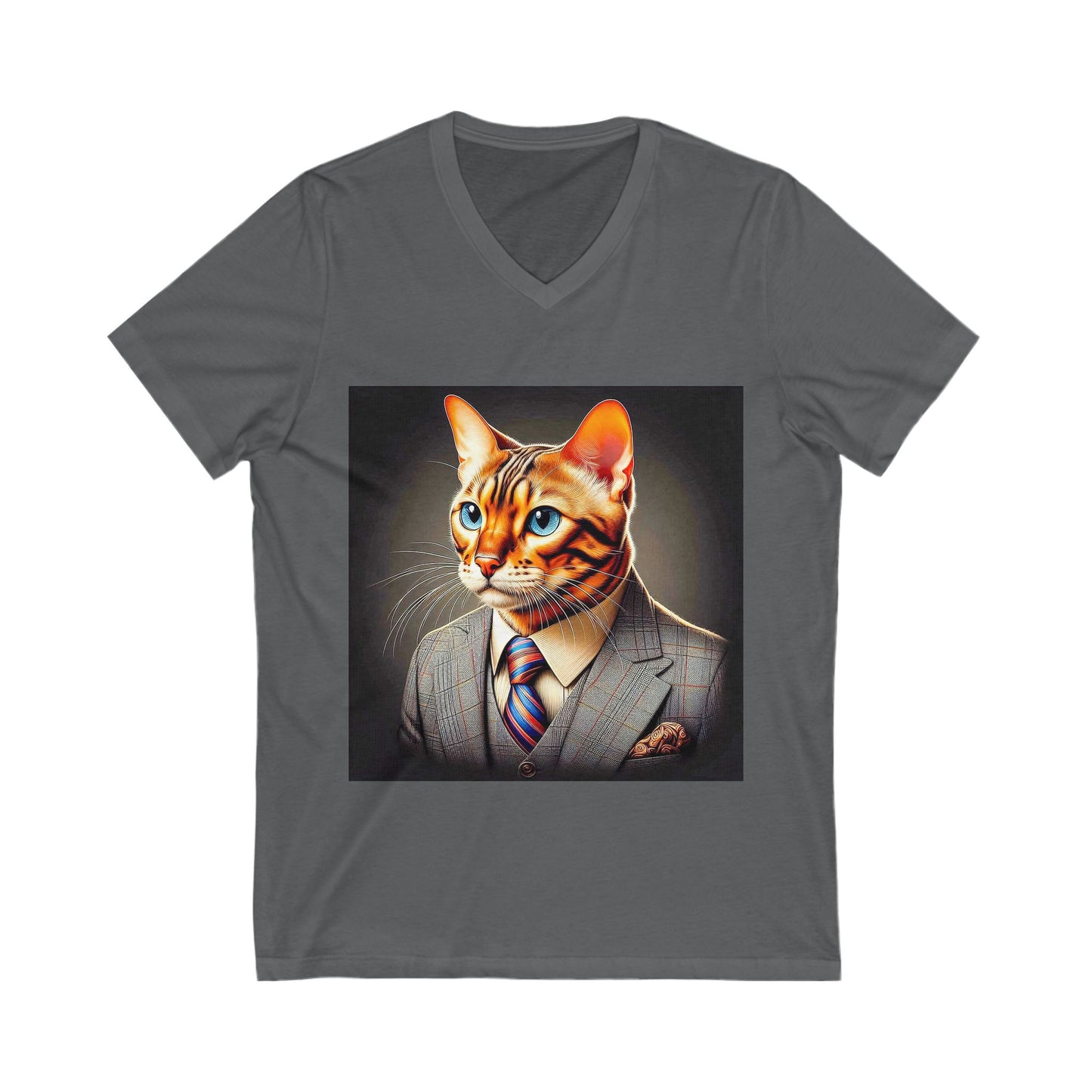 Bengal suit and tie Jersey Short Sleeve V-Neck Tee