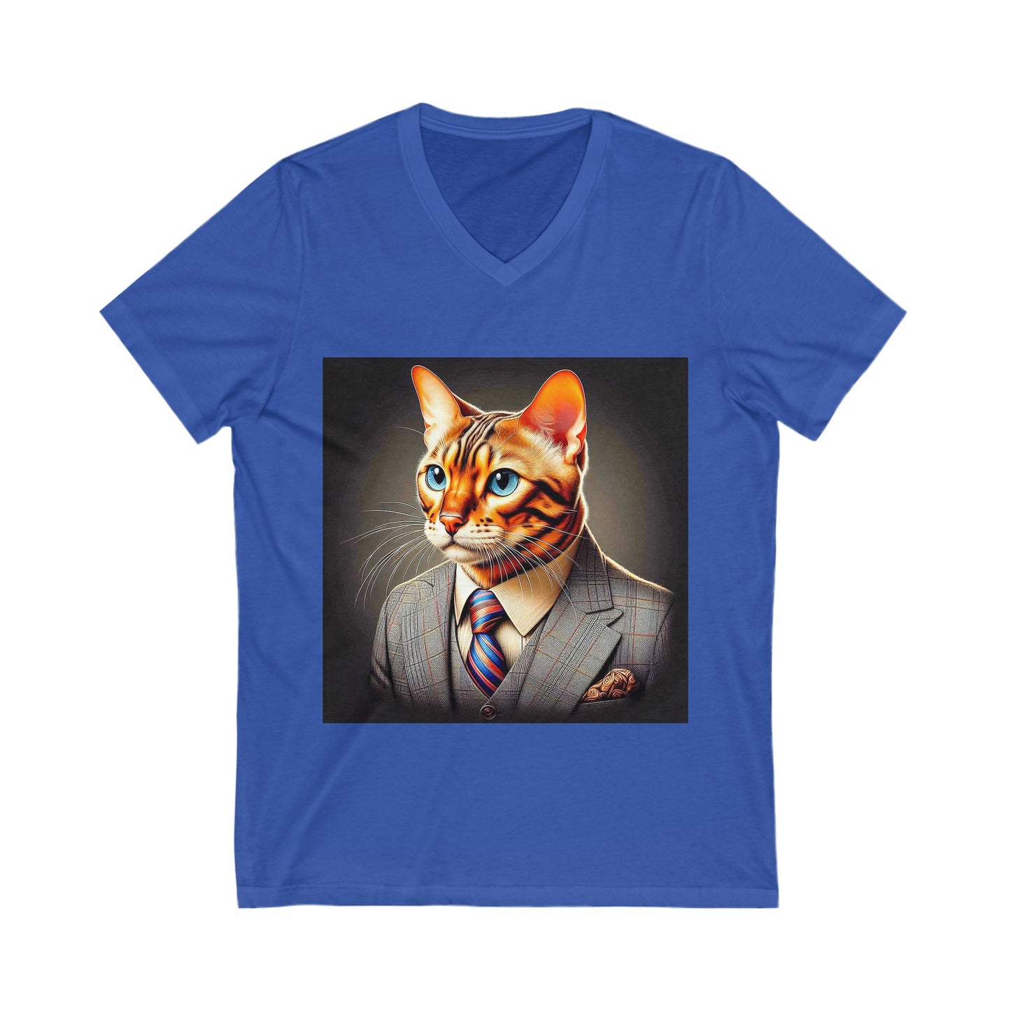 Bengal suit and tie Jersey Short Sleeve V-Neck Tee