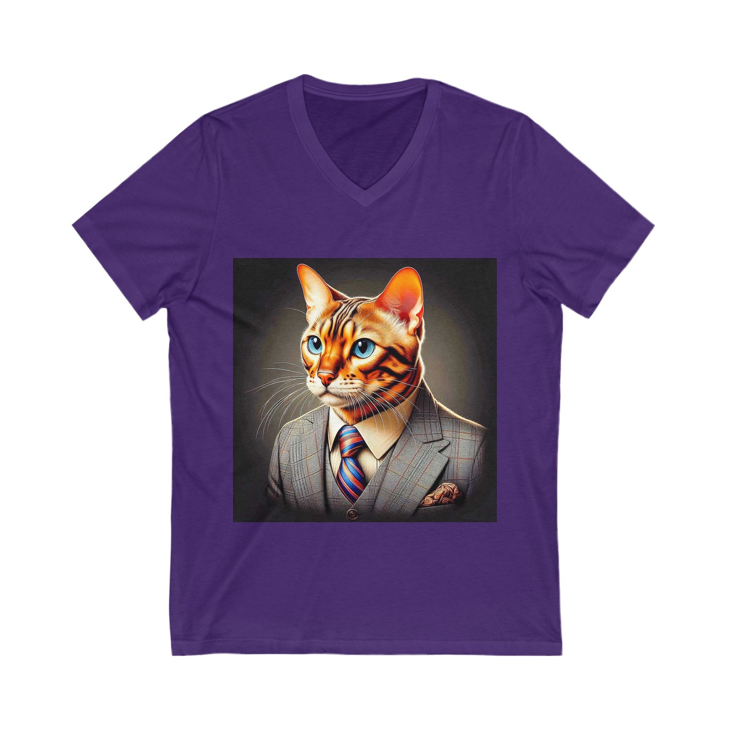 Bengal suit and tie Jersey Short Sleeve V-Neck Tee