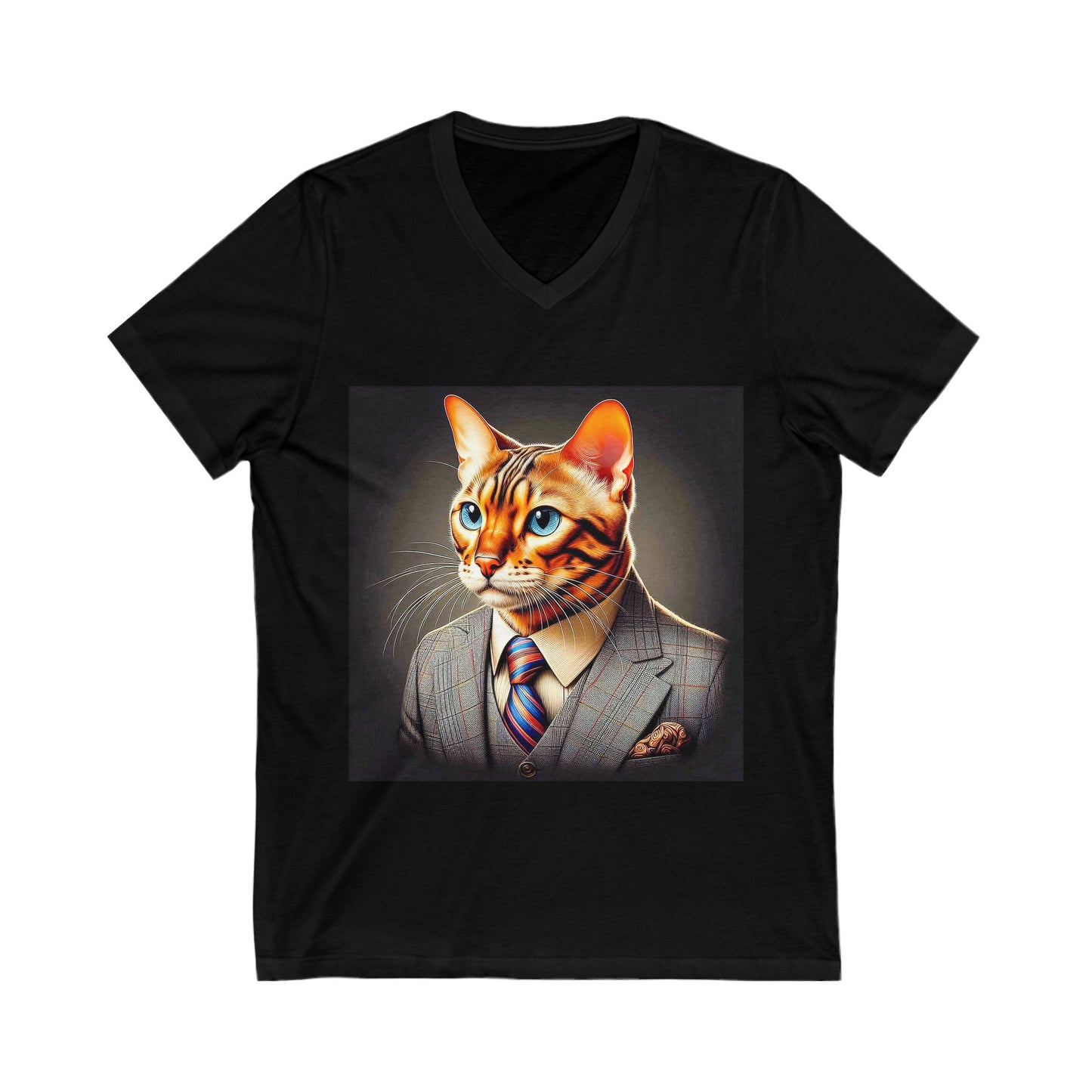 Bengal suit and tie Jersey Short Sleeve V-Neck Tee
