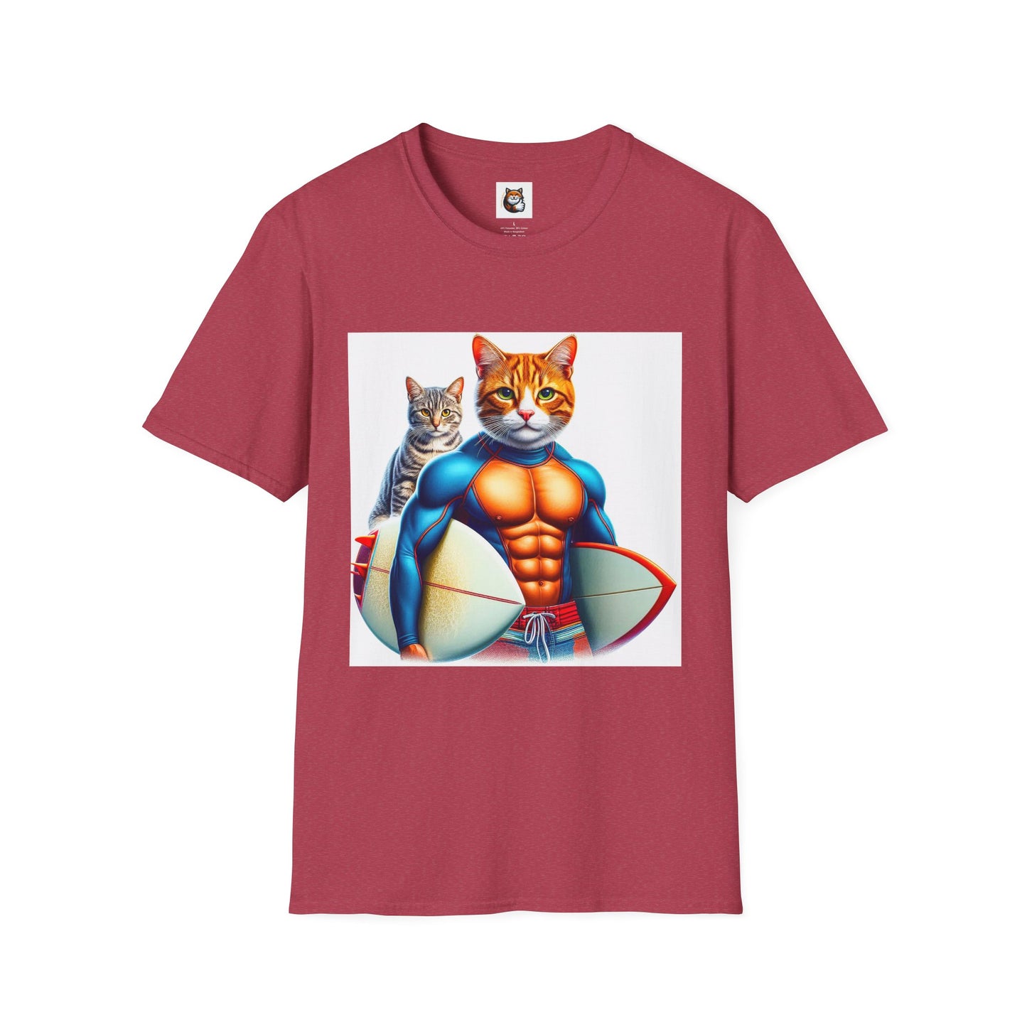 Domestic Cat Unisex Surfer T-Shirt
