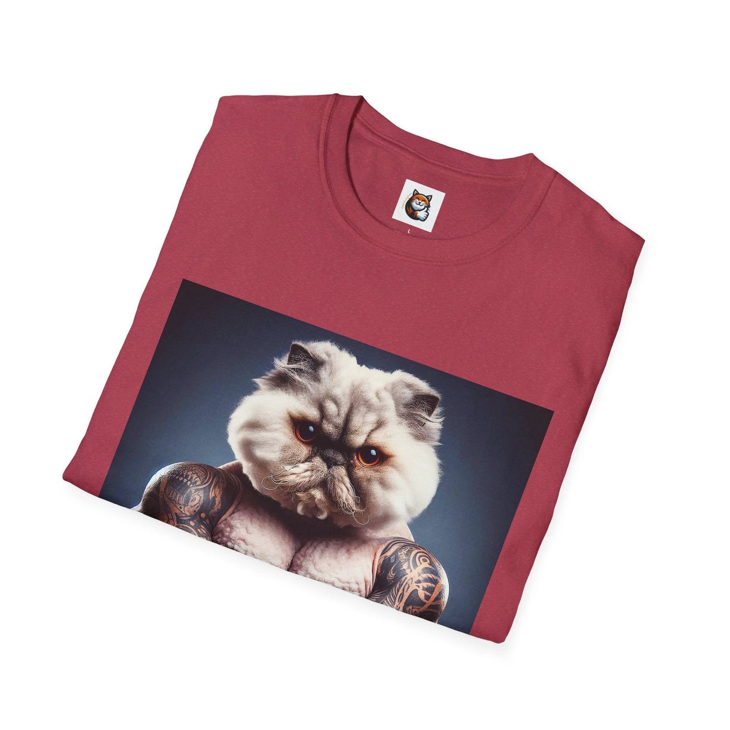 Selkirk Rex Cat T-Shirt - gym day by Printify