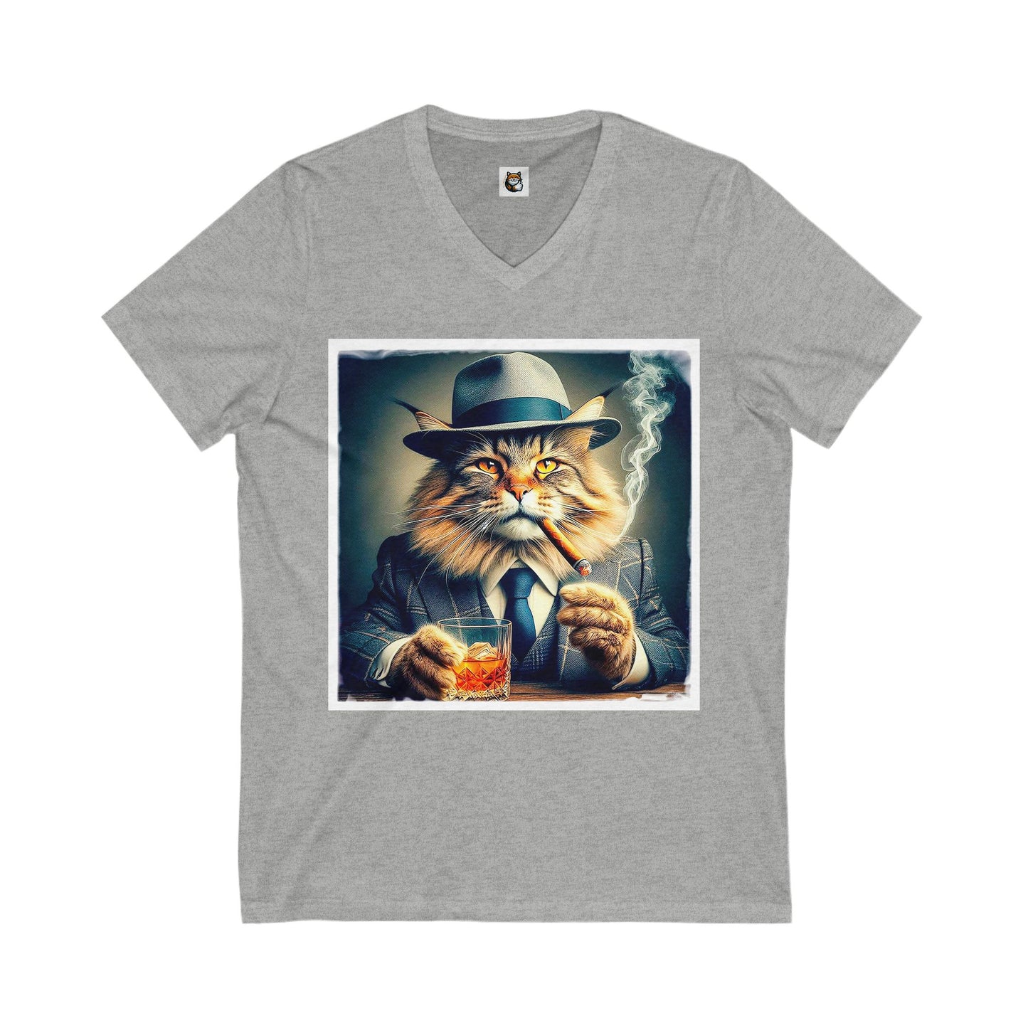 Maine Coon Unisex Jersey Short Sleeve V-Neck Tee