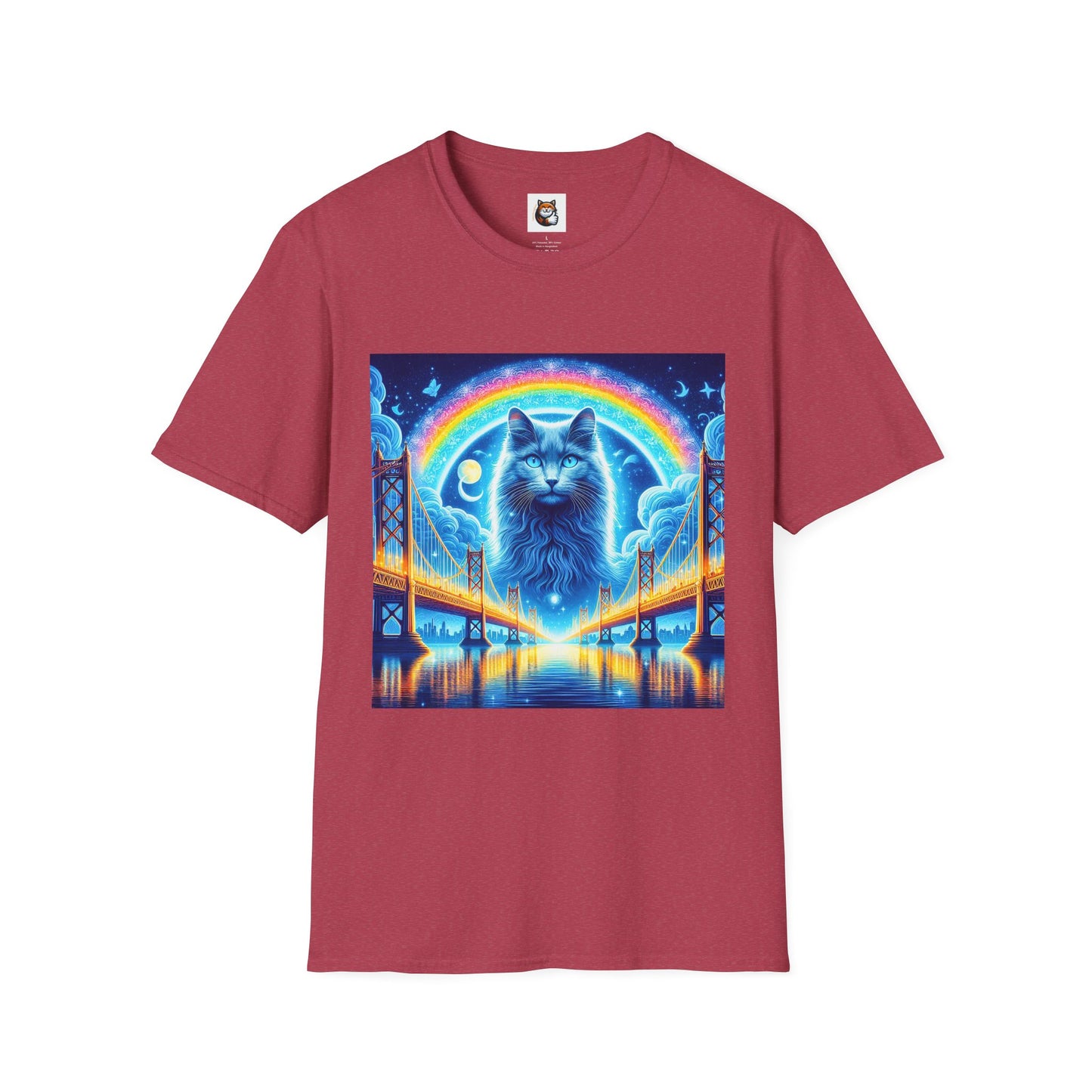 Russian Blue Cat rainbow T-Shirt