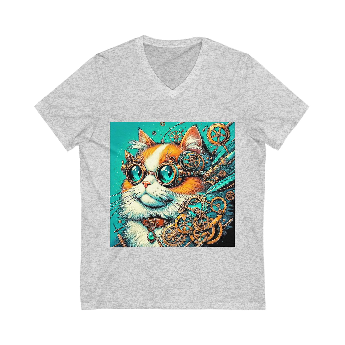Ragdoll Cat Unisex Jersey Short Sleeve V-Neck Tee