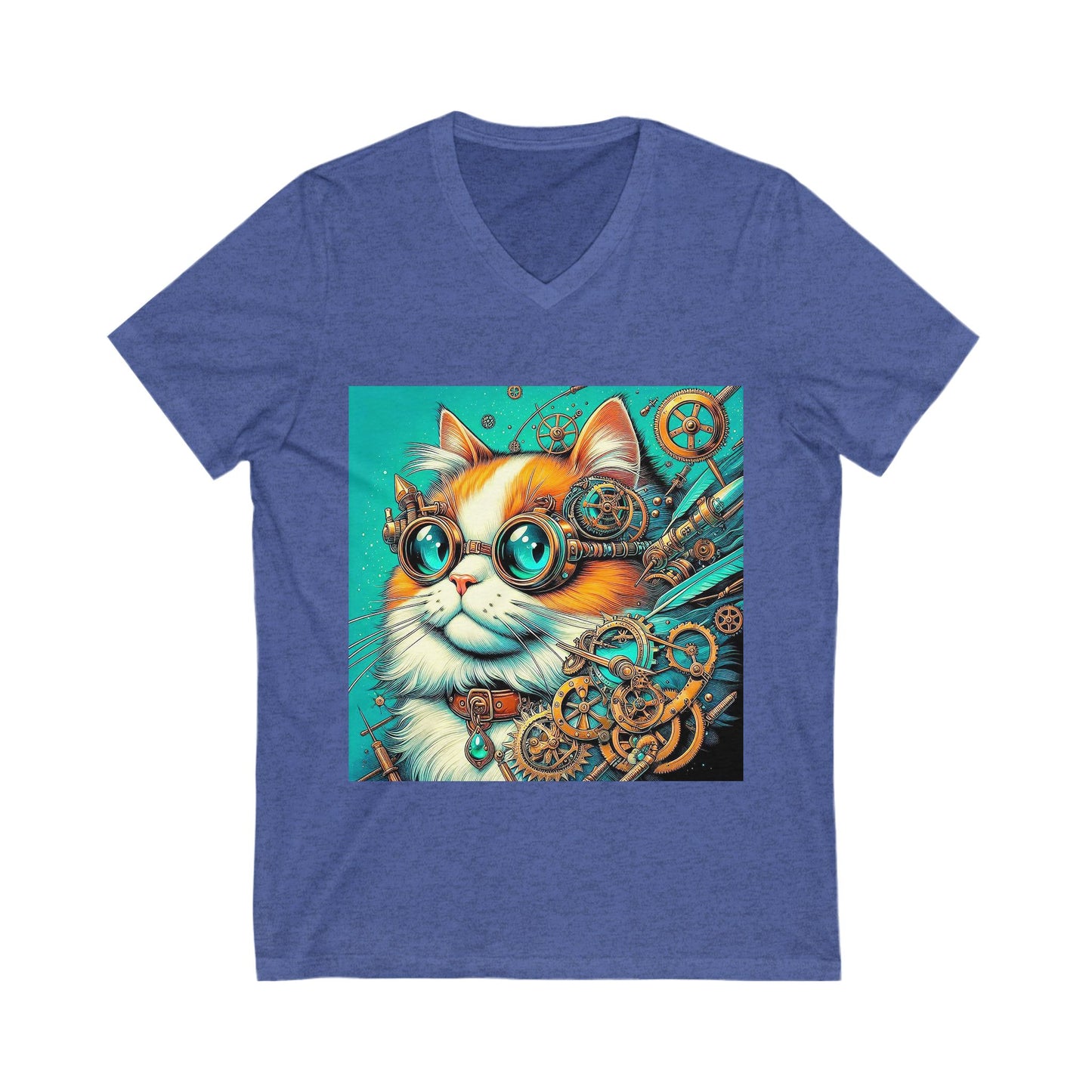 Ragdoll Cat Unisex Jersey Short Sleeve V-Neck Tee