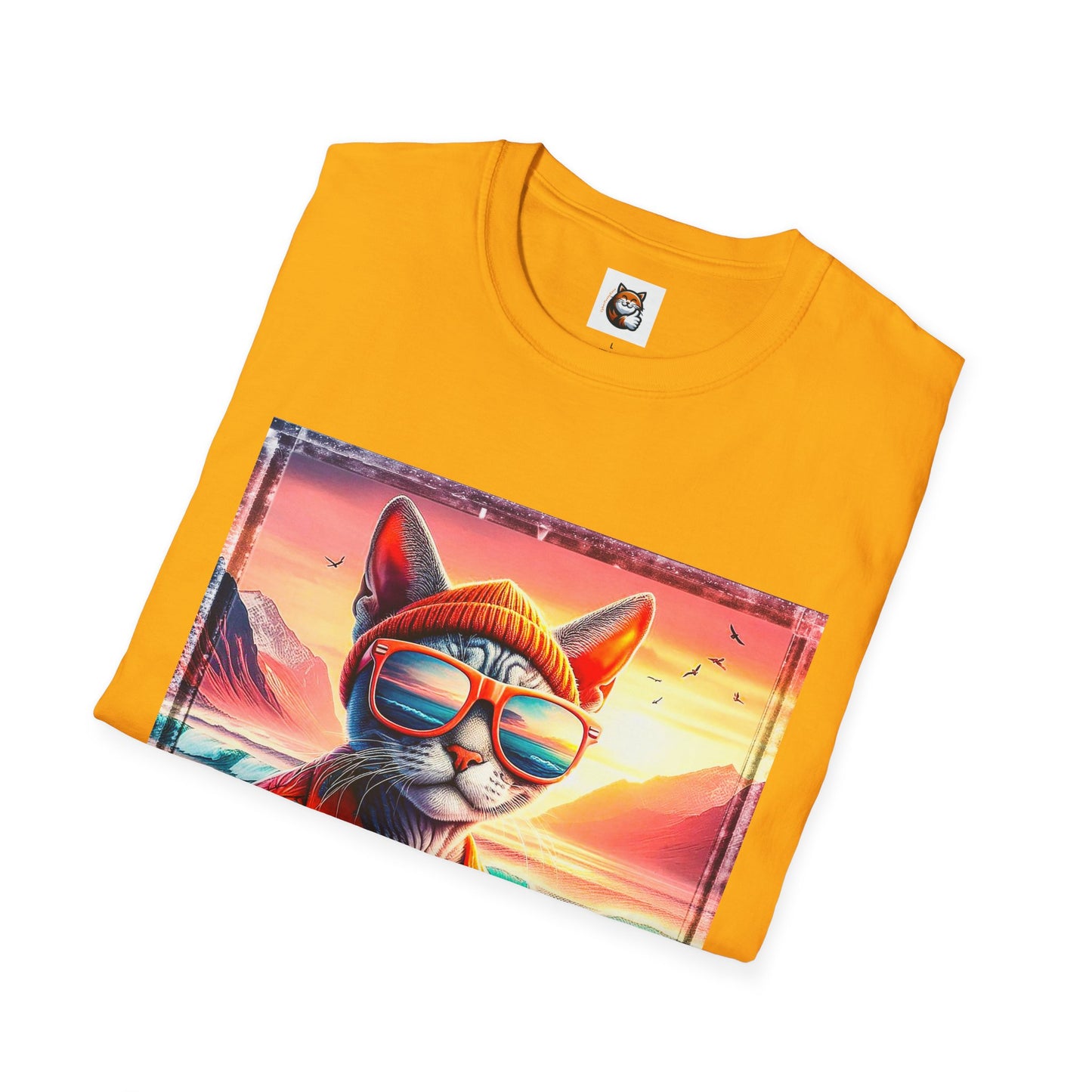 Devon Rex Cat Unisex Softstyle T-Shirt