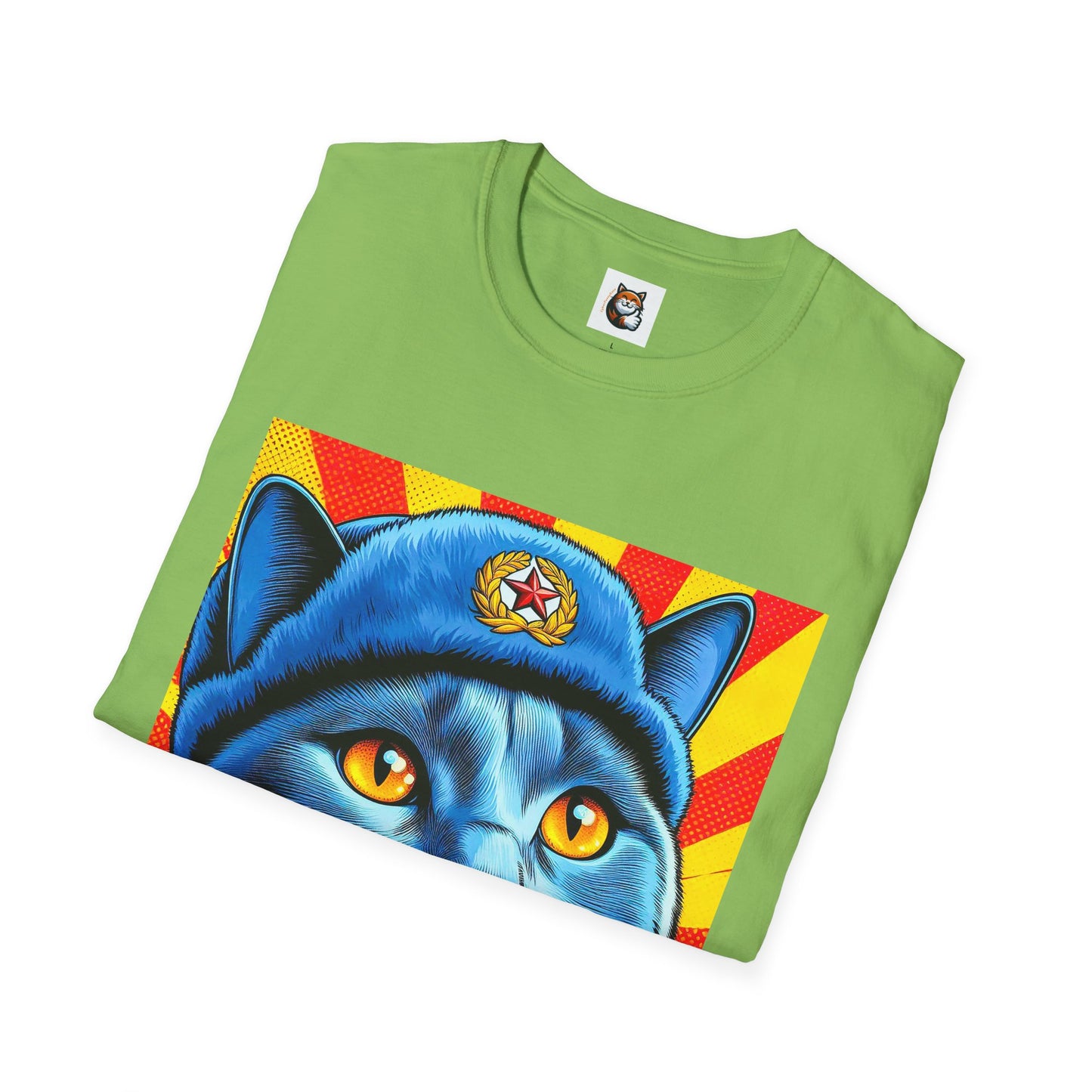 Russian Blue Cat Unisex Softstyle T-Shirt