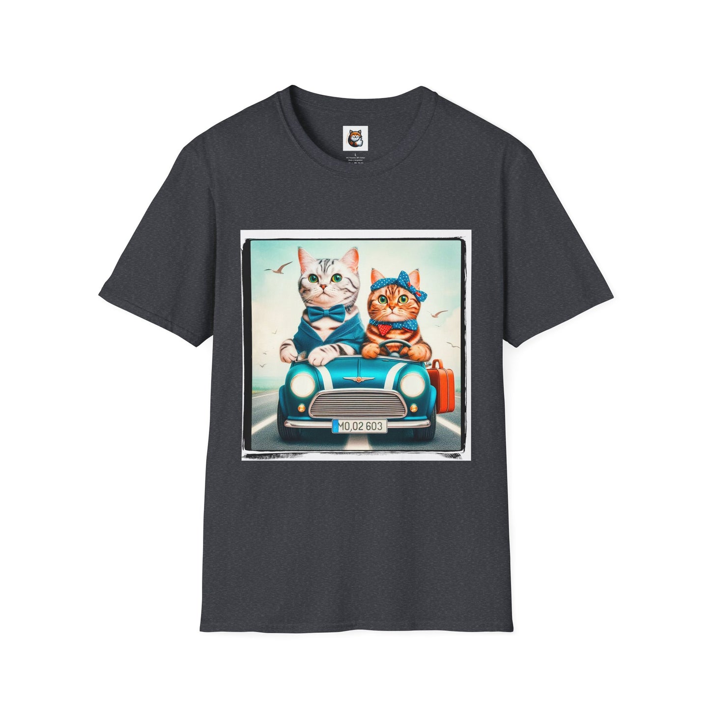 American Shorthair couple driving Softstyle T-Shirt