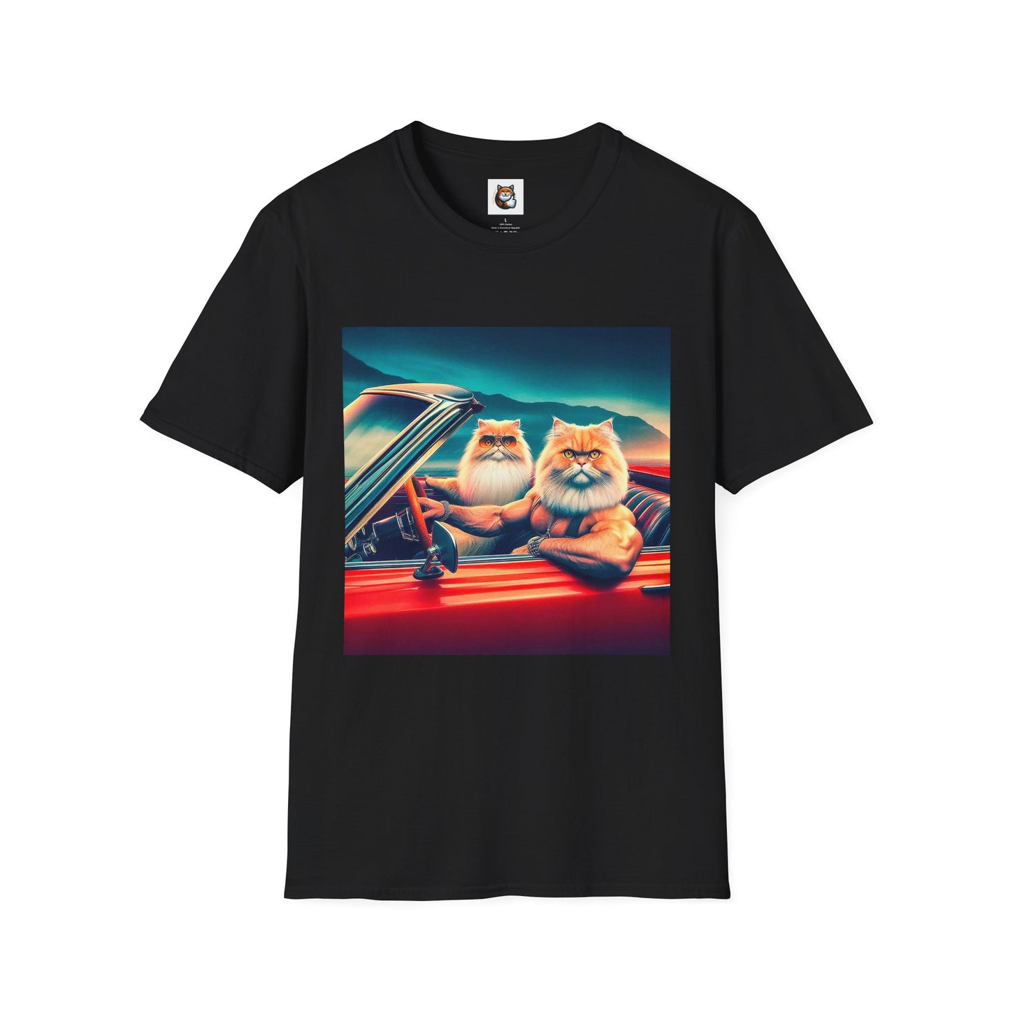 Wacky Persian Cat Unisex Softstyle T-Shirt