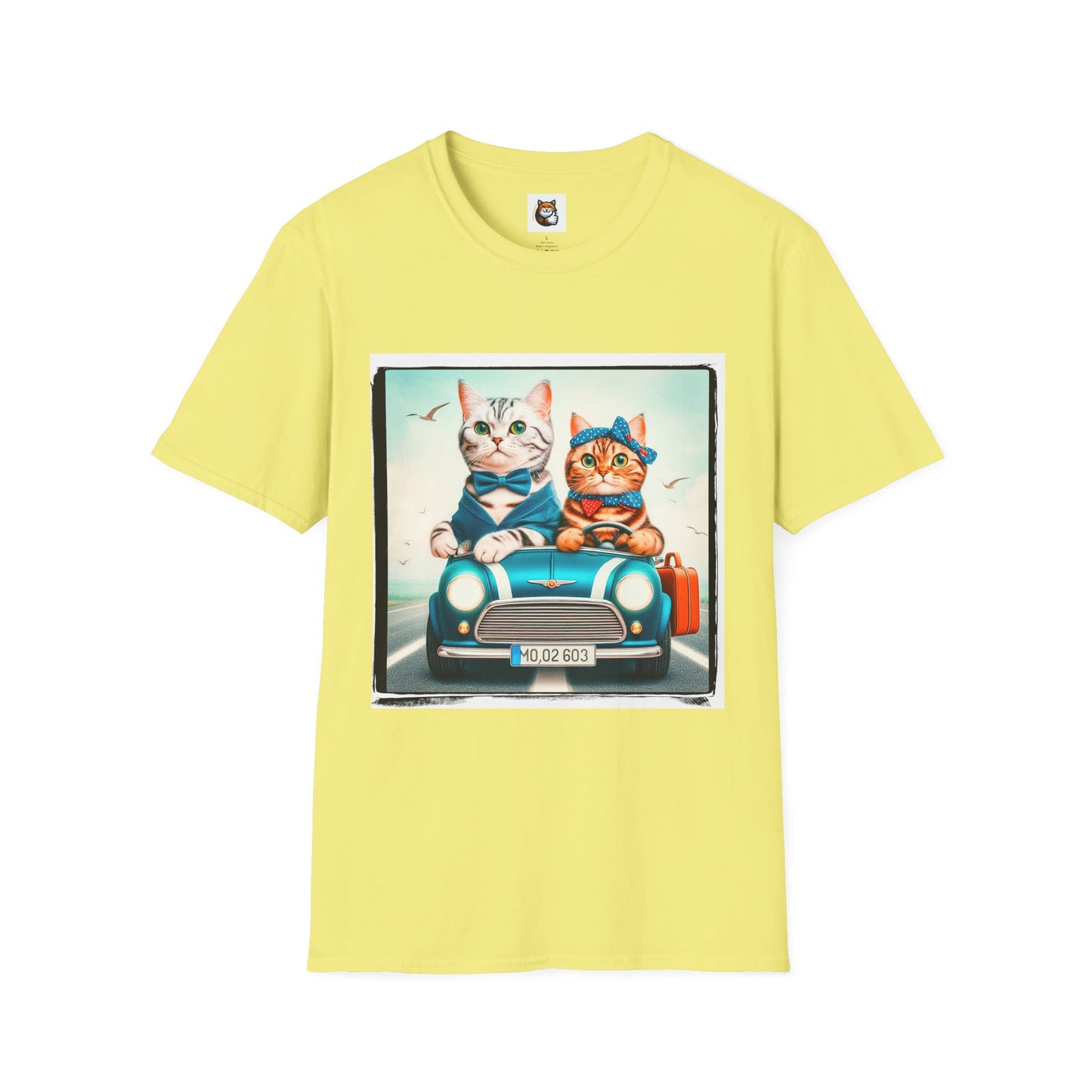 American Shorthair couple driving Softstyle T-Shirt