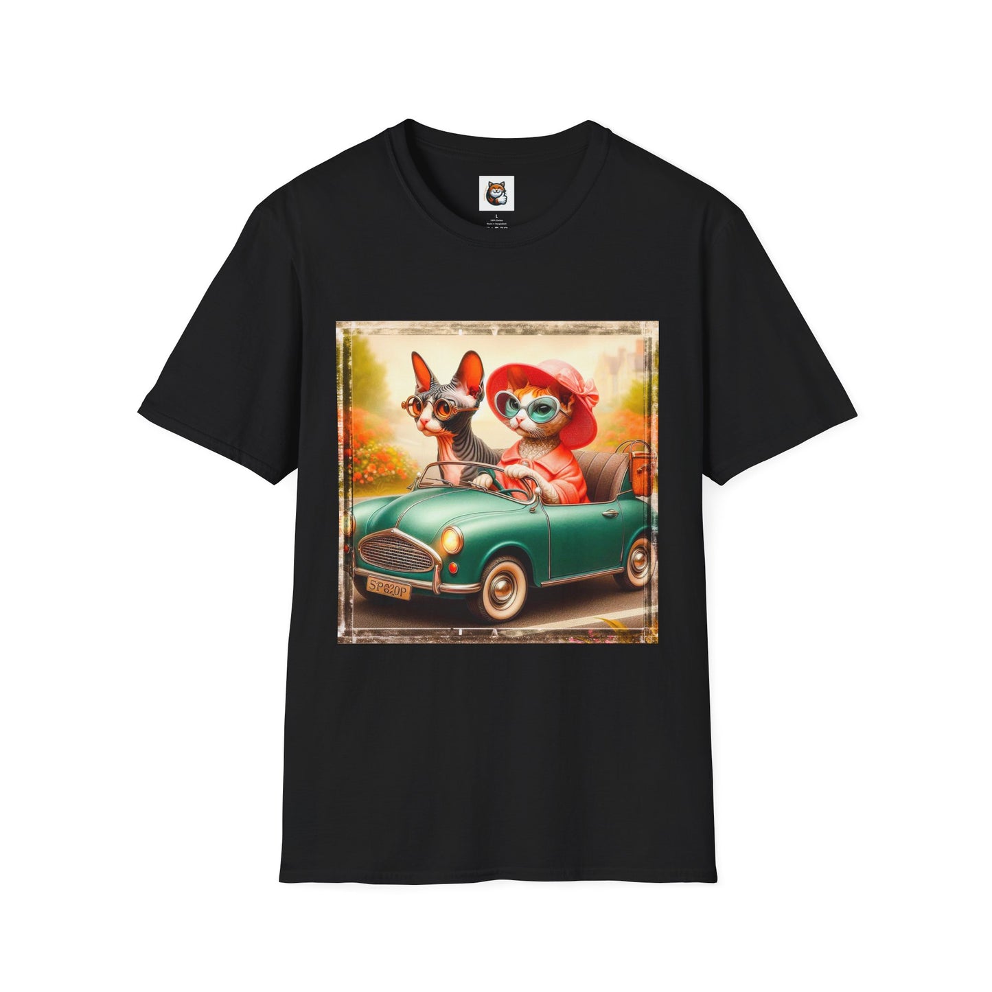 Wacky Cornish Rex Cat friends driving T-Shirt