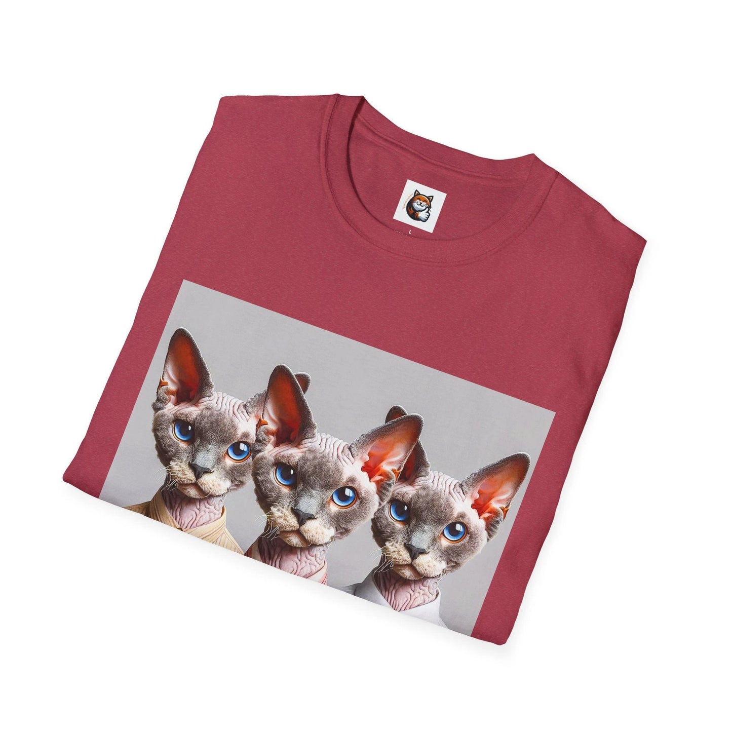 Devon Rex Cat business suits Softstyle T-Shirt by Printify