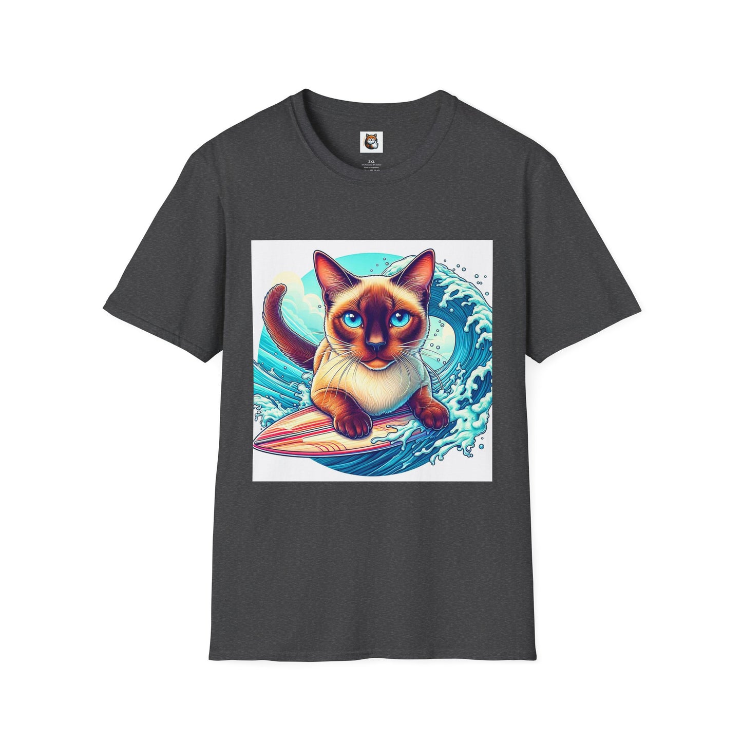 Surfing Siamese Cat