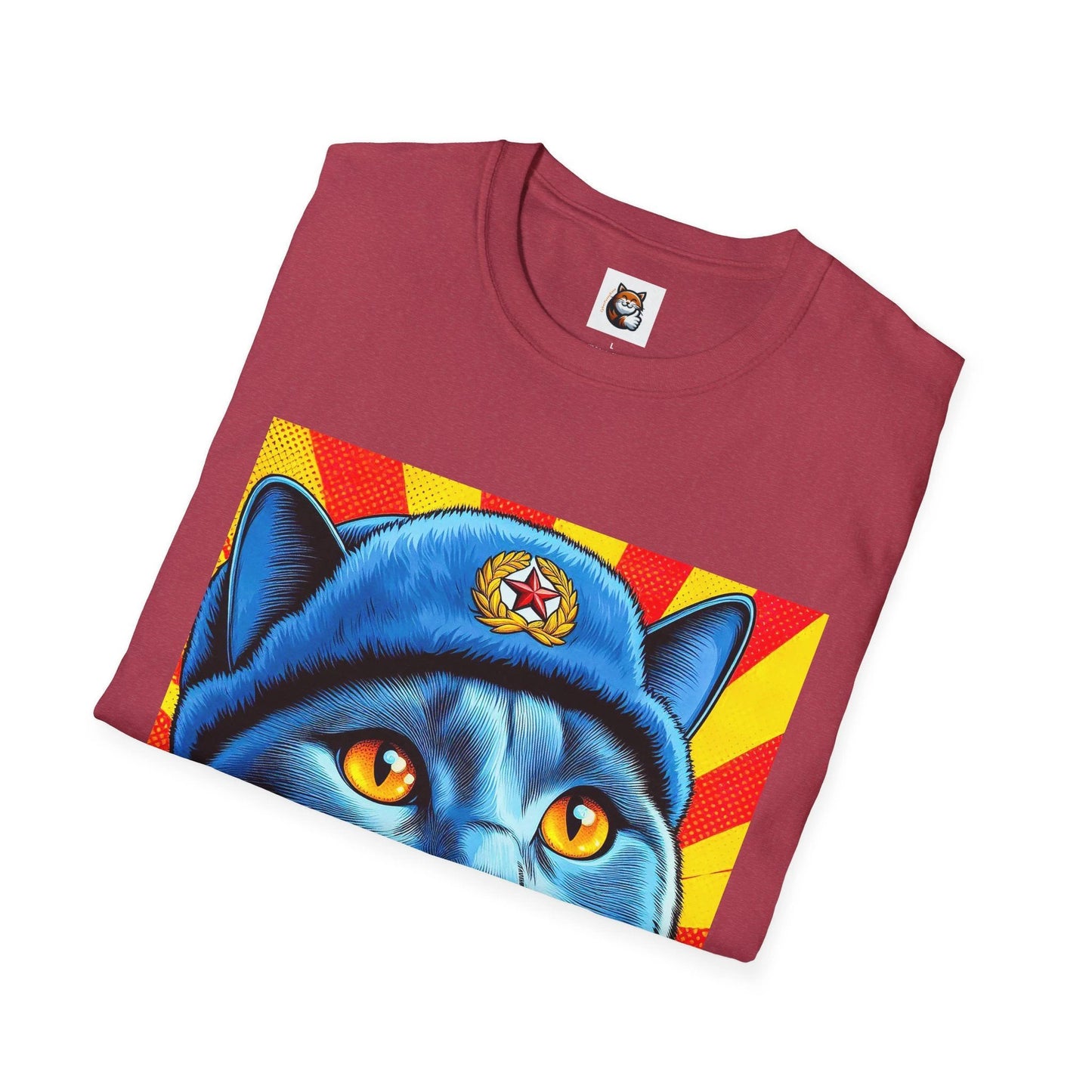 Russian Blue Cat Unisex Softstyle T-Shirt by Printify