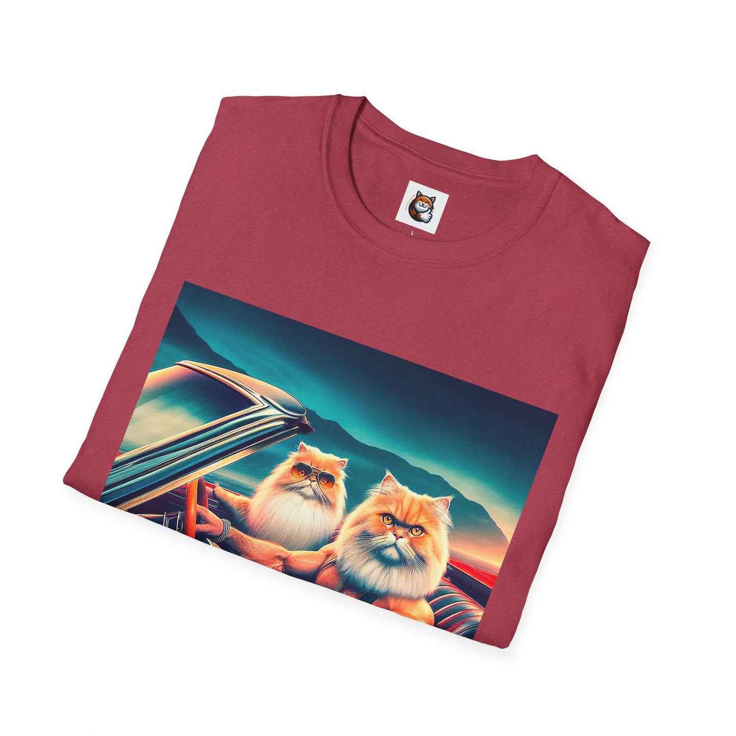 Wacky Persian Cat Unisex Softstyle T-Shirt