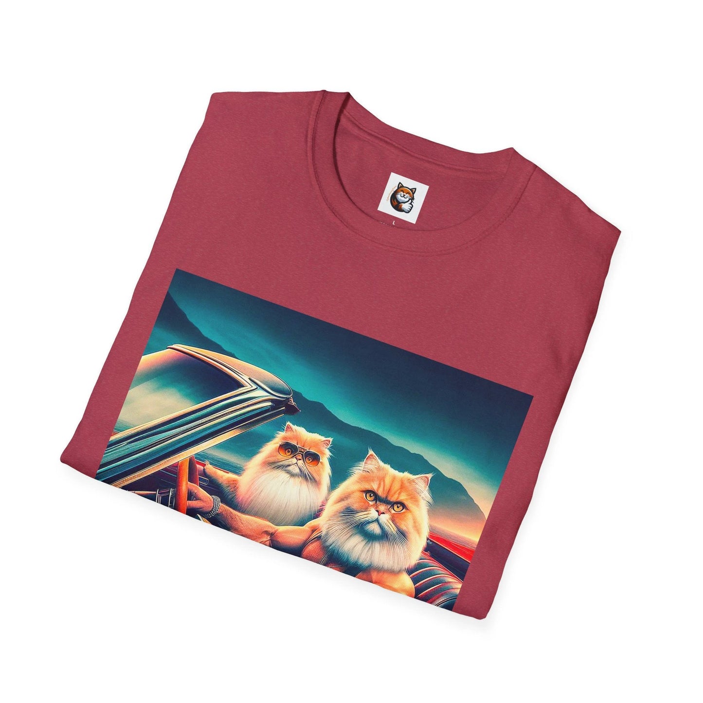 Wacky Persian Cat Unisex Softstyle T-Shirt by Printify