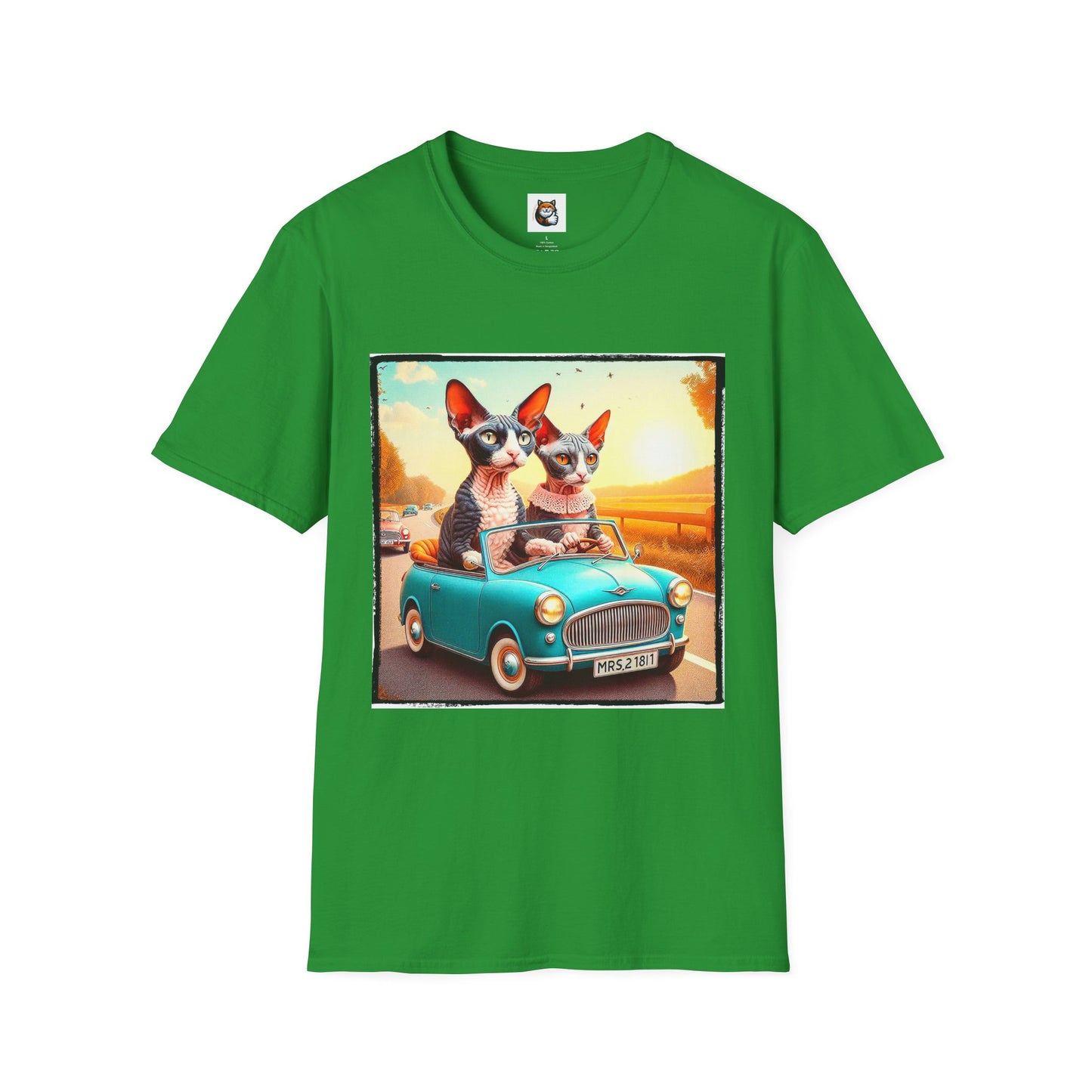 Wacky Cornish Rex Cat tiny car T-Shirt