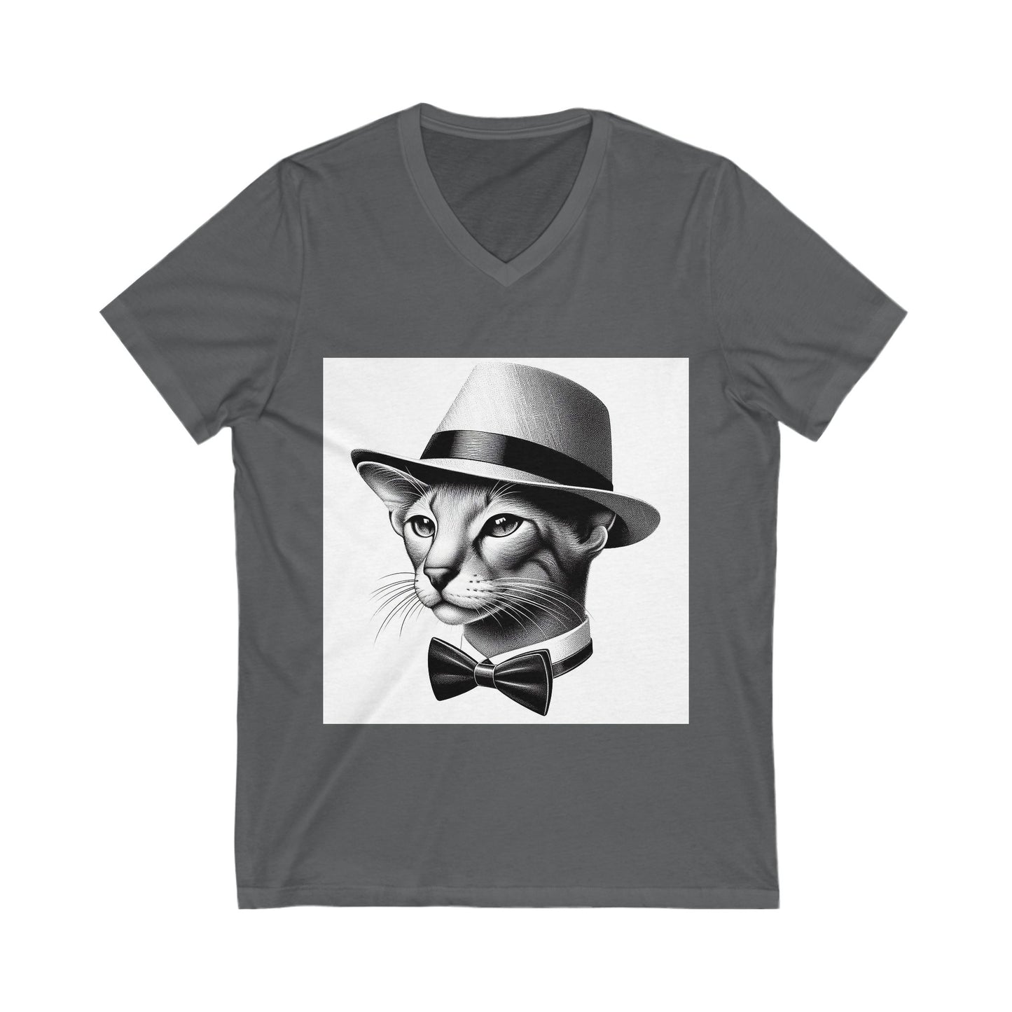 Oriental Shorthair Unisex Jersey Short Sleeve V-Neck Tee