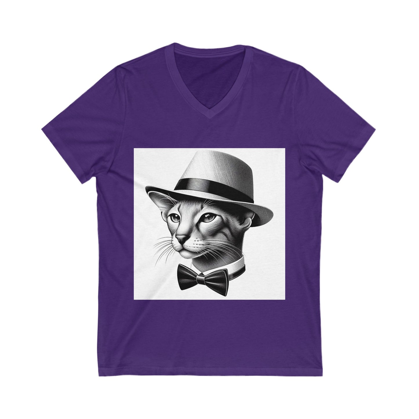 Oriental Shorthair Unisex Jersey Short Sleeve V-Neck Tee