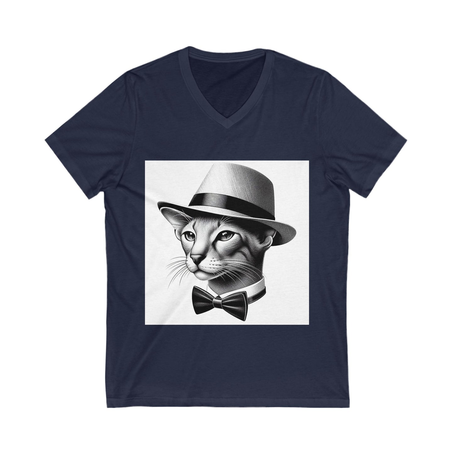 Oriental Shorthair Unisex Jersey Short Sleeve V-Neck Tee