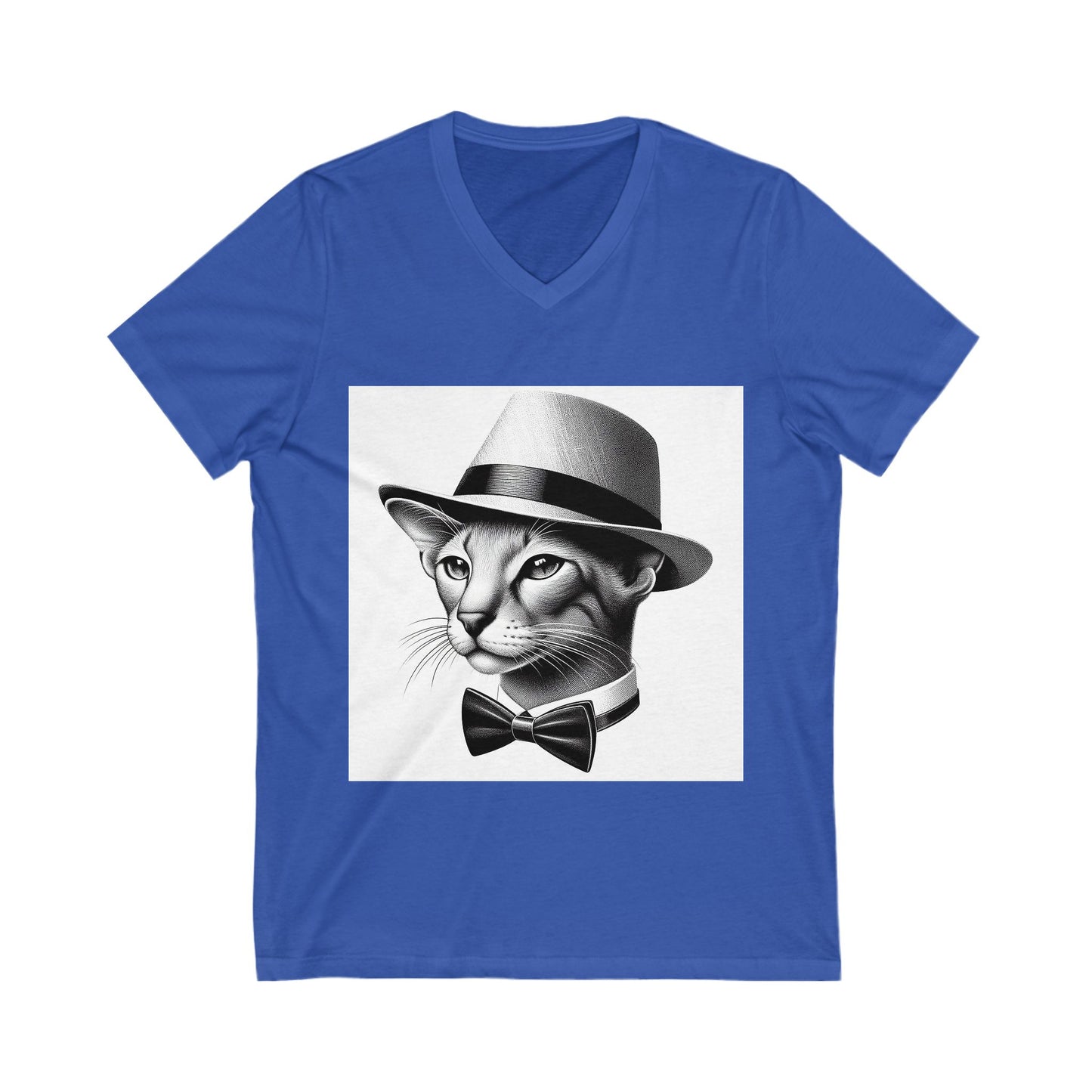 Oriental Shorthair Unisex Jersey Short Sleeve V-Neck Tee