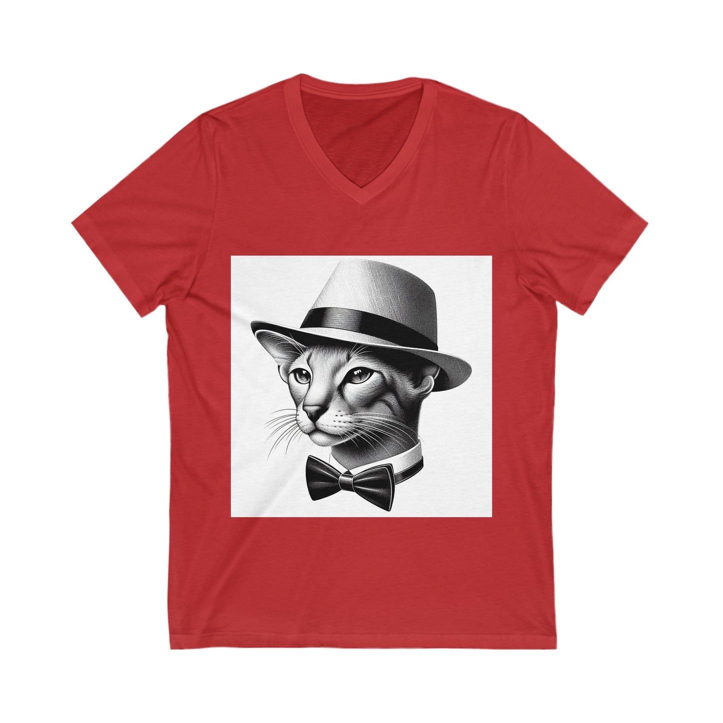 Oriental Shorthair Unisex Jersey Short Sleeve V-Neck Tee