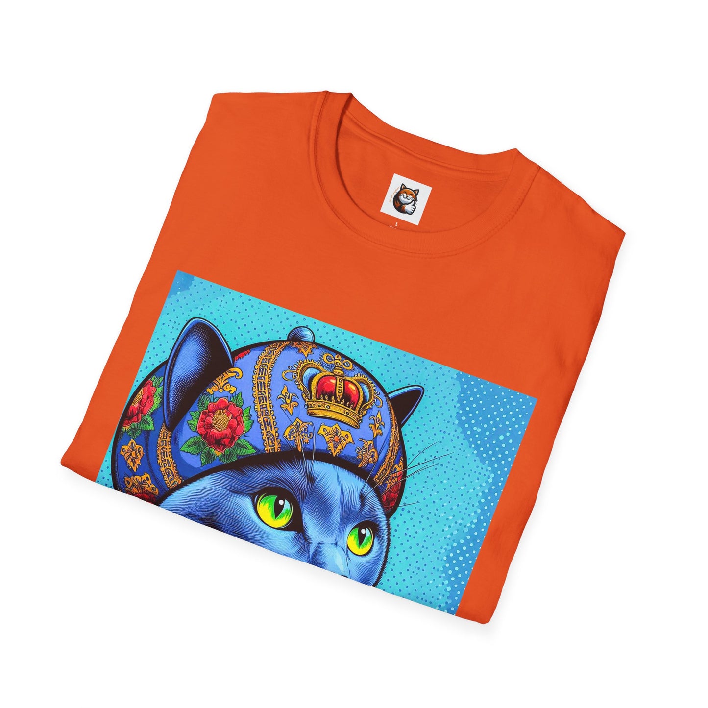 Russian Blue Cat Unisex Softstyle T-Shirt