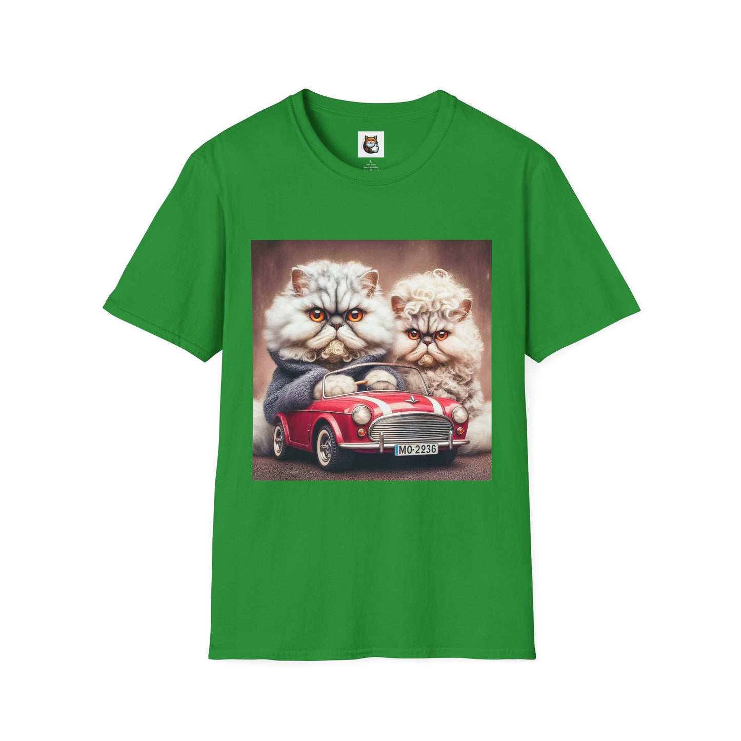 Wacky Selkirk Rex Cat T-Shirt angry couple