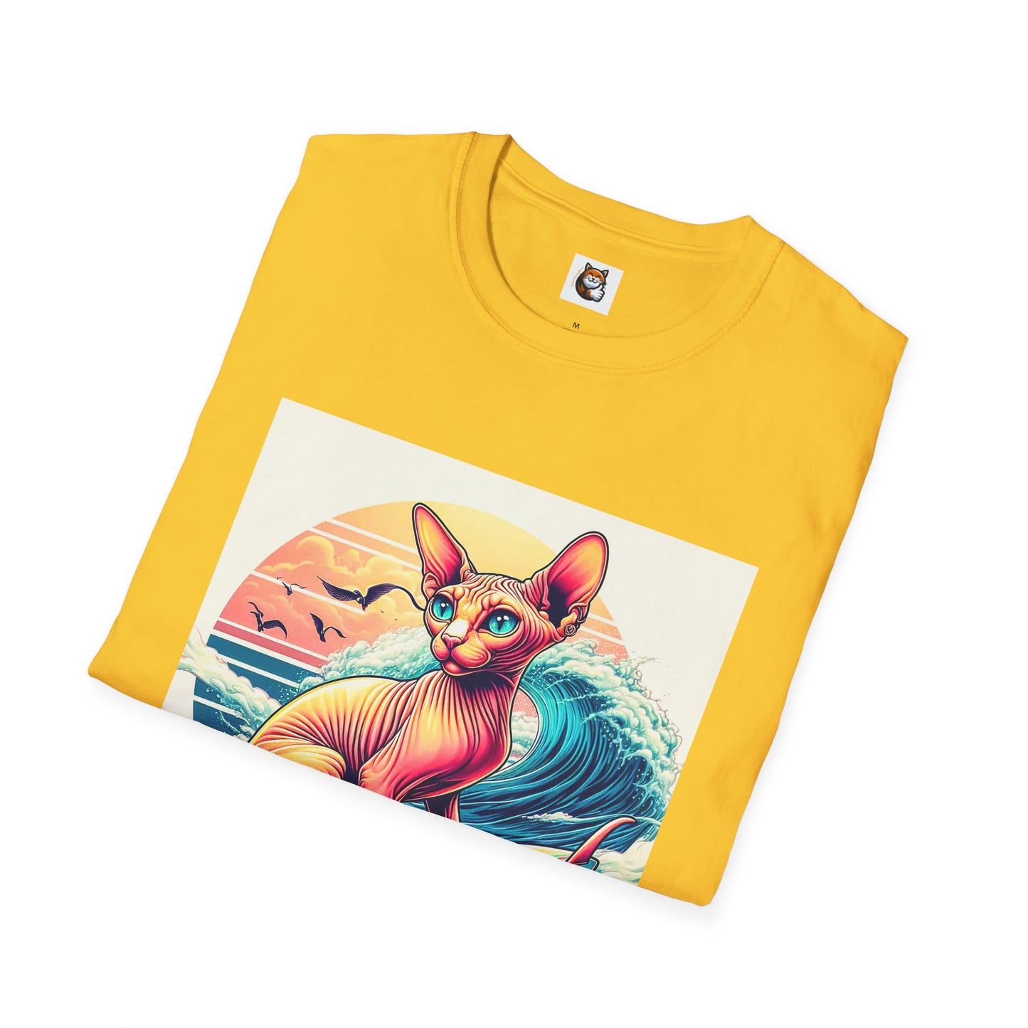 Sphynx Cat surfing