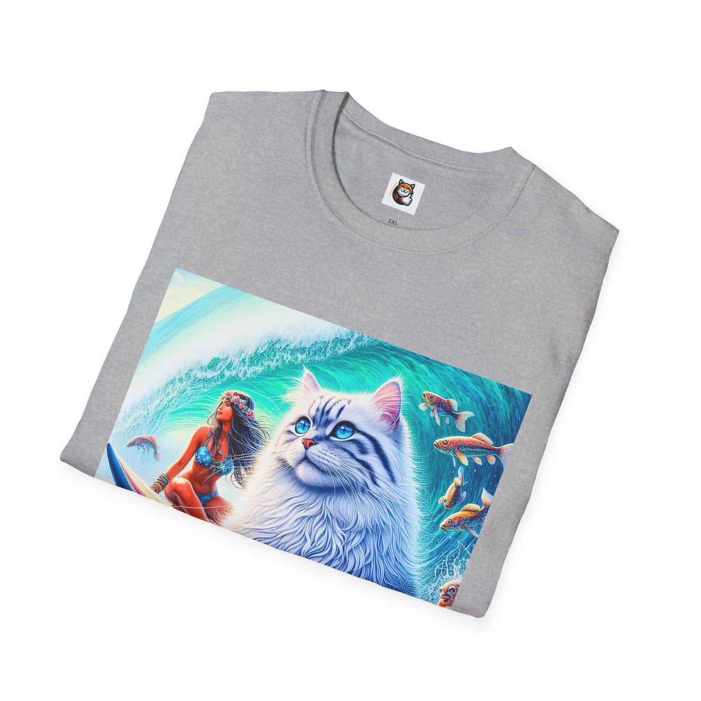 Siberian Cat surfs up shirt