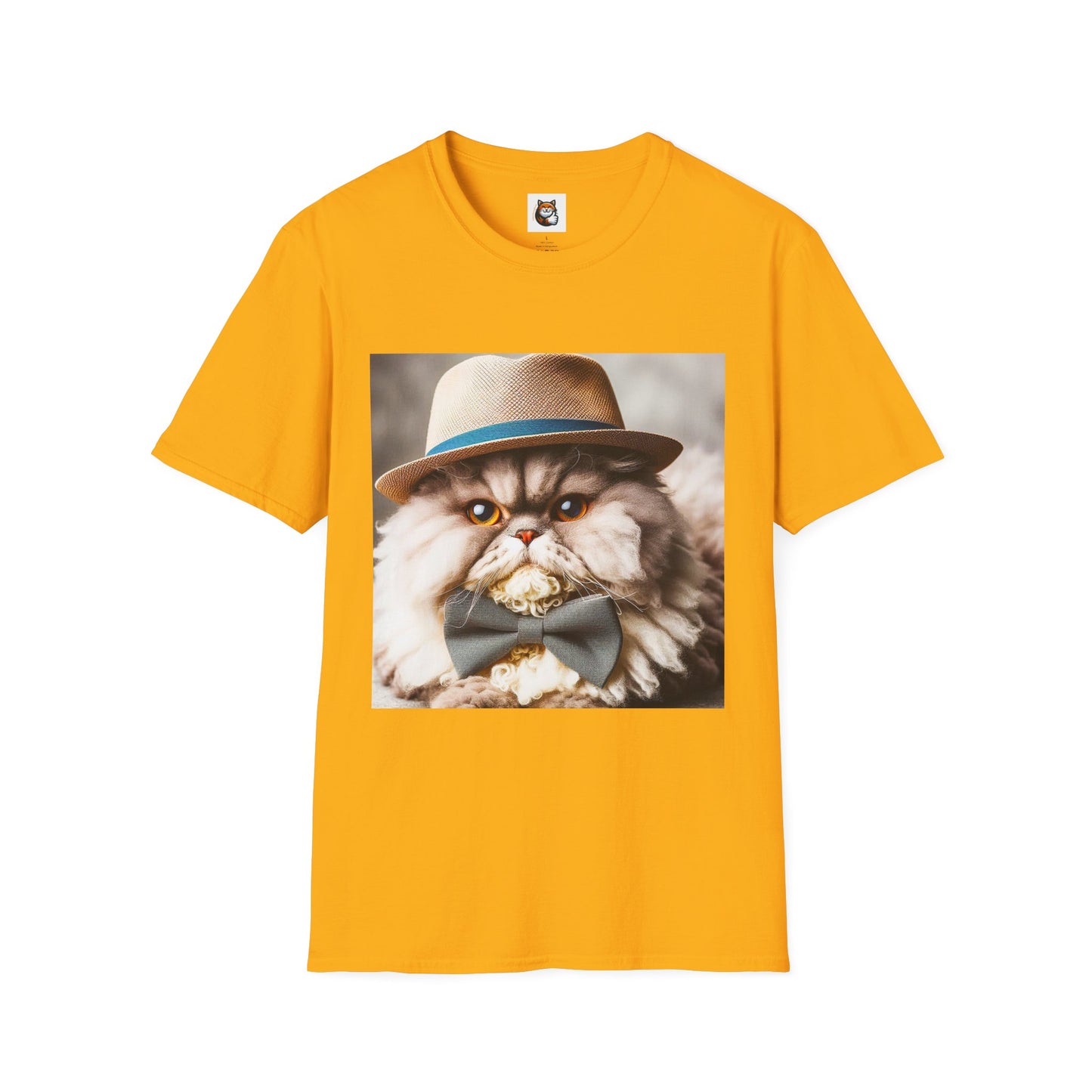 Selkirk Rex Cat T-Shirt top hat and bow tie