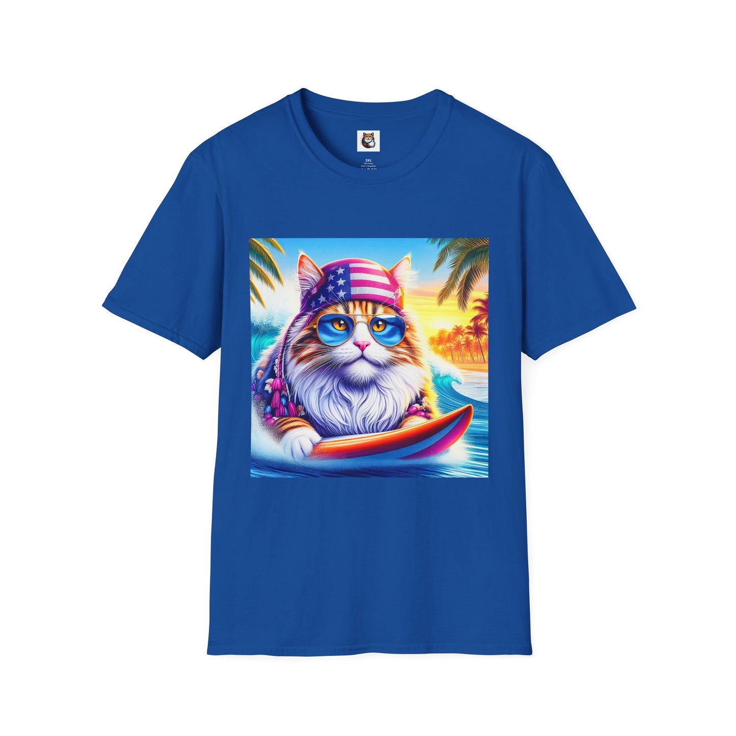 Siberian Cat American surfer
