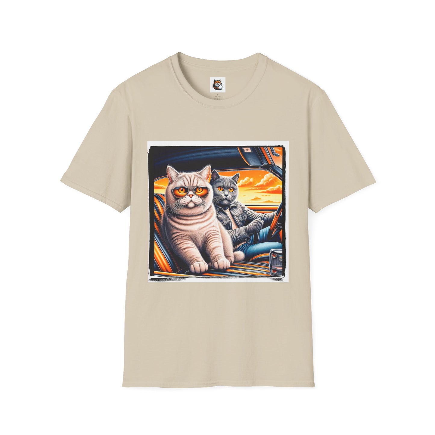 British Shorthair friends driving Softstyle T-Shirt