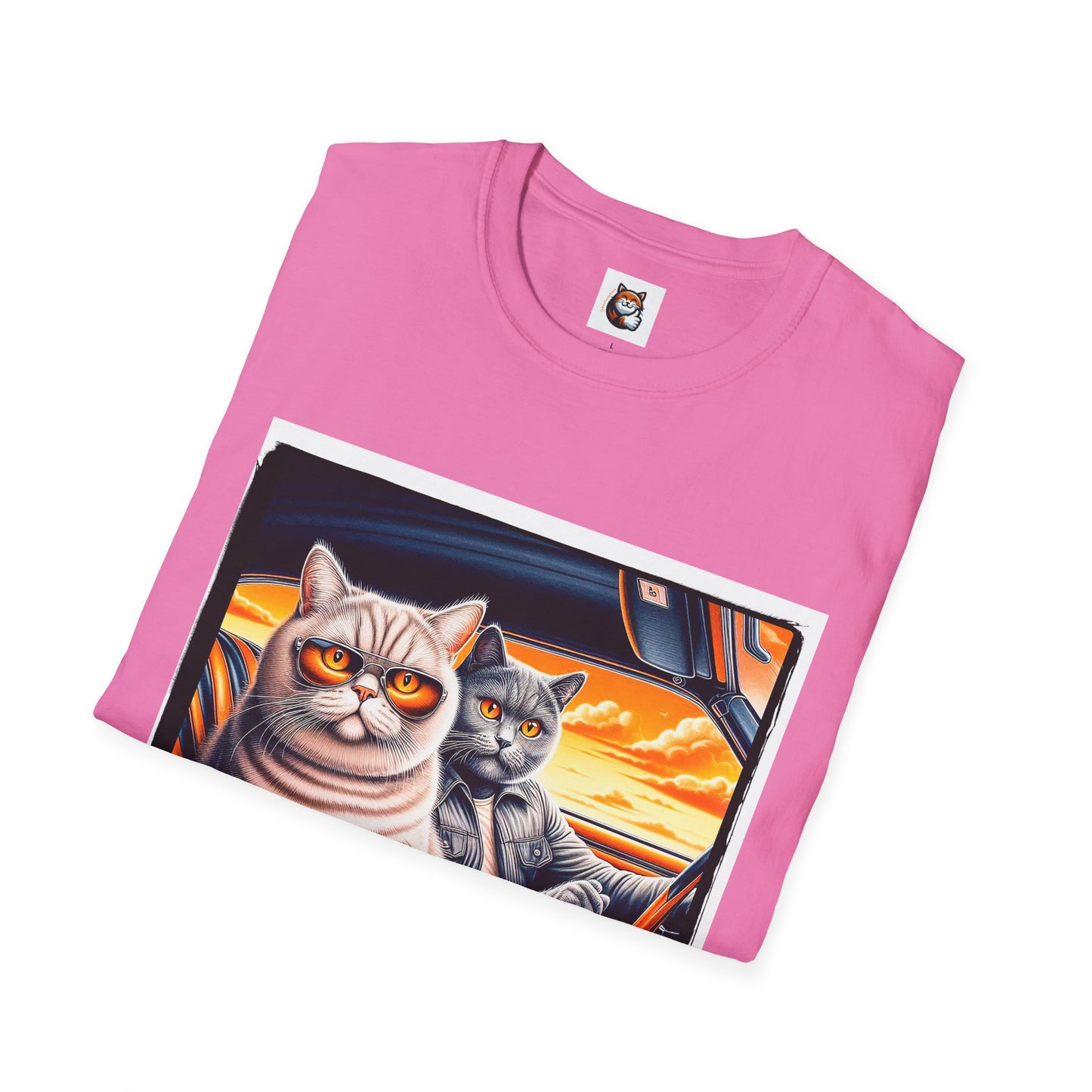 British Shorthair friends driving Softstyle T-Shirt