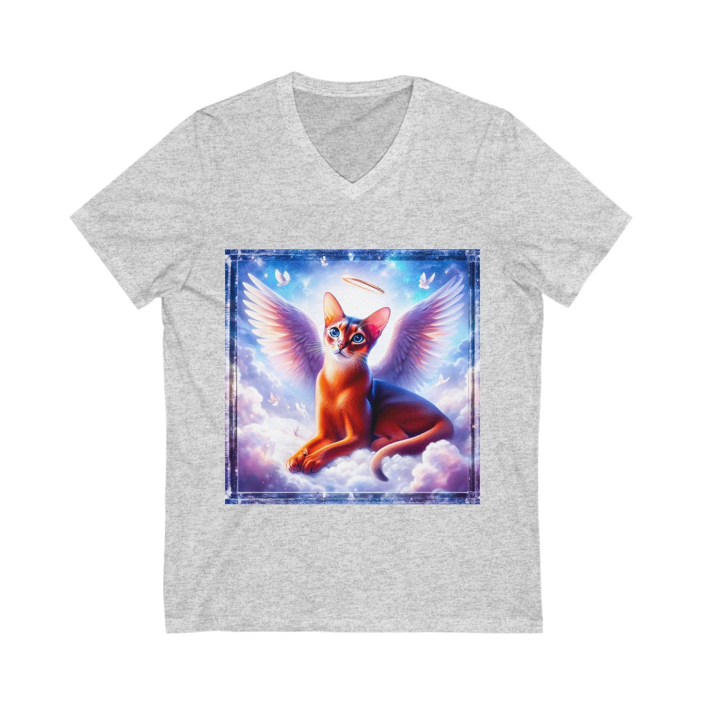 Abyssinian wings Jersey Short Sleeve V-Neck Tee