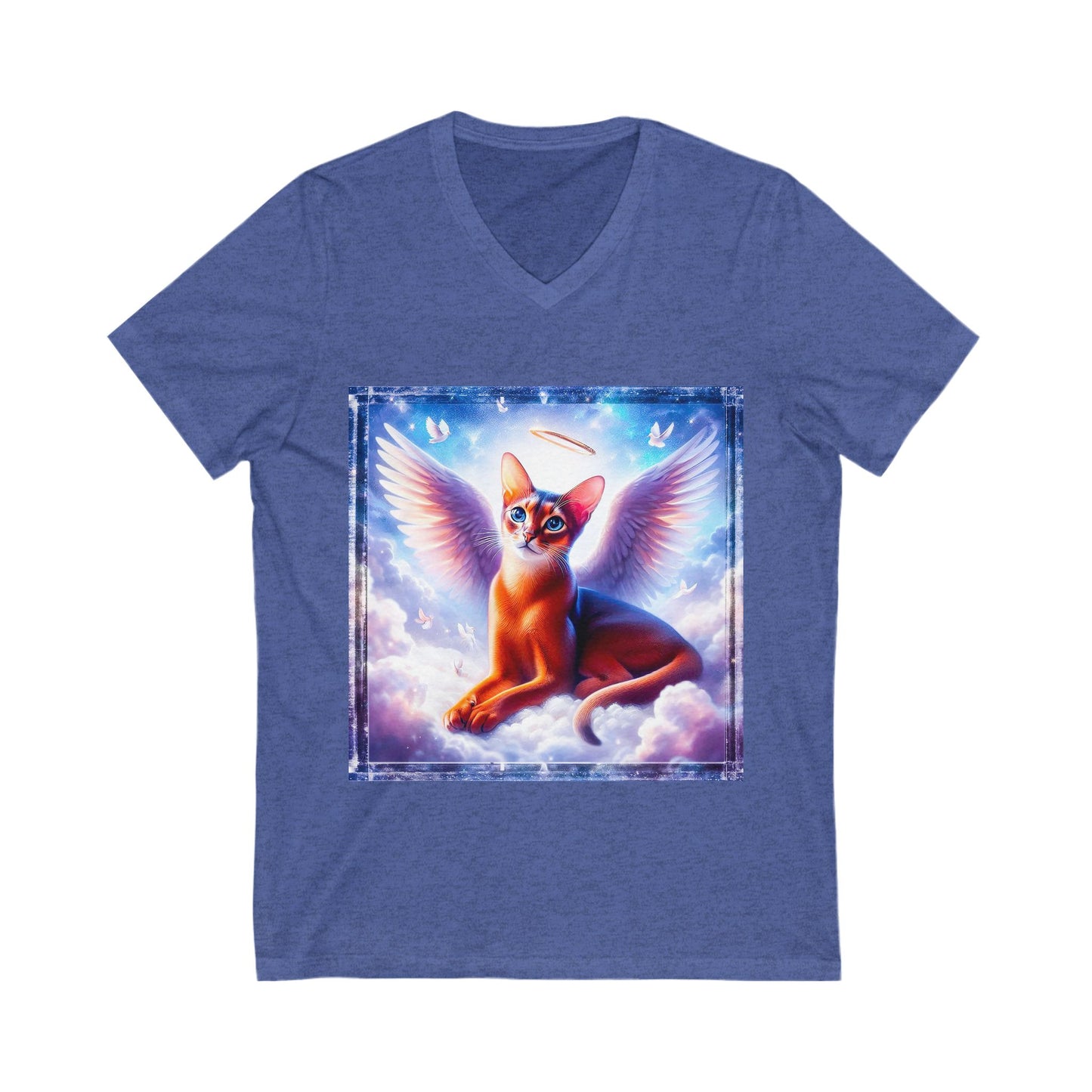 Abyssinian wings Jersey Short Sleeve V-Neck Tee