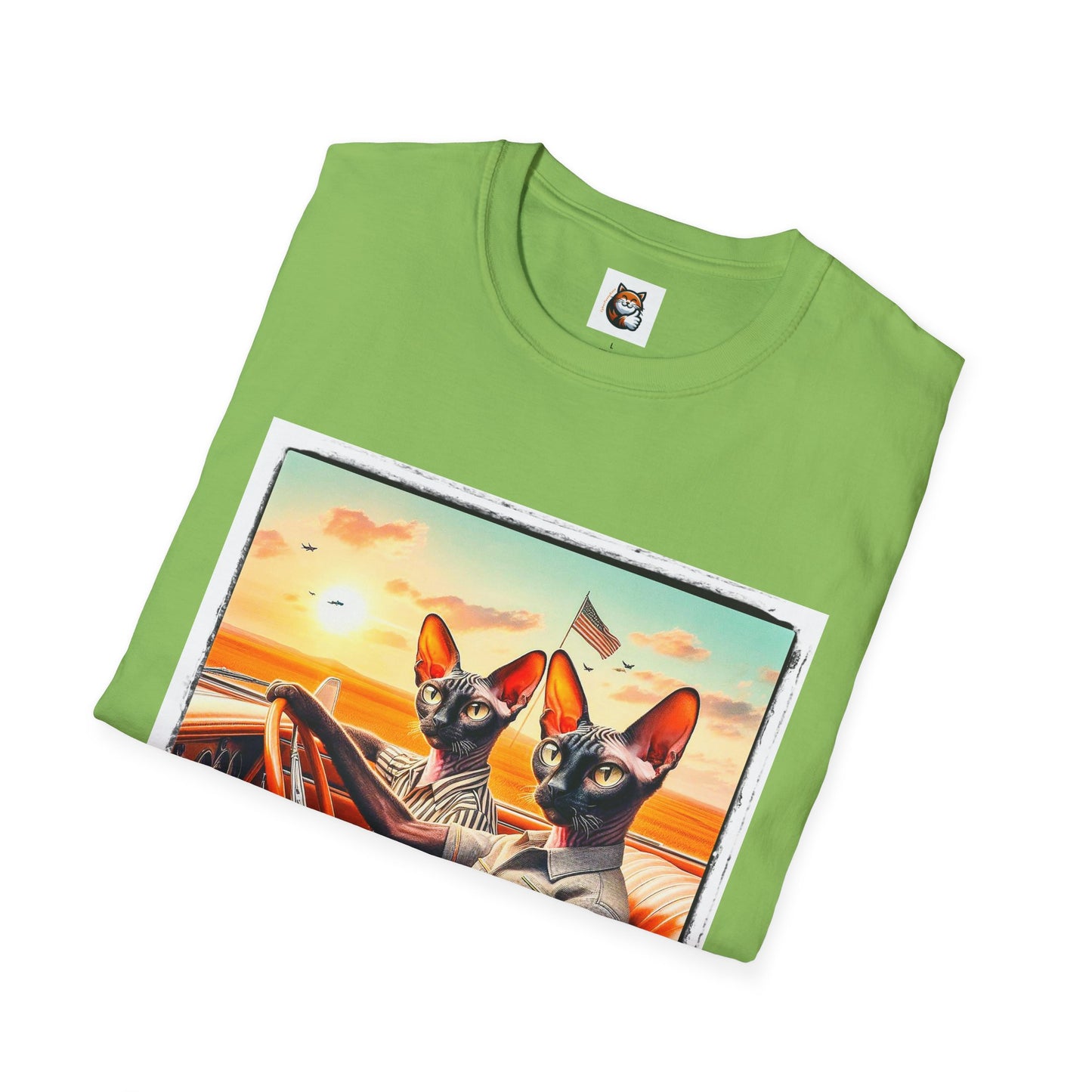 Wacky Cornish Rex Cat couple driving T-Shirt