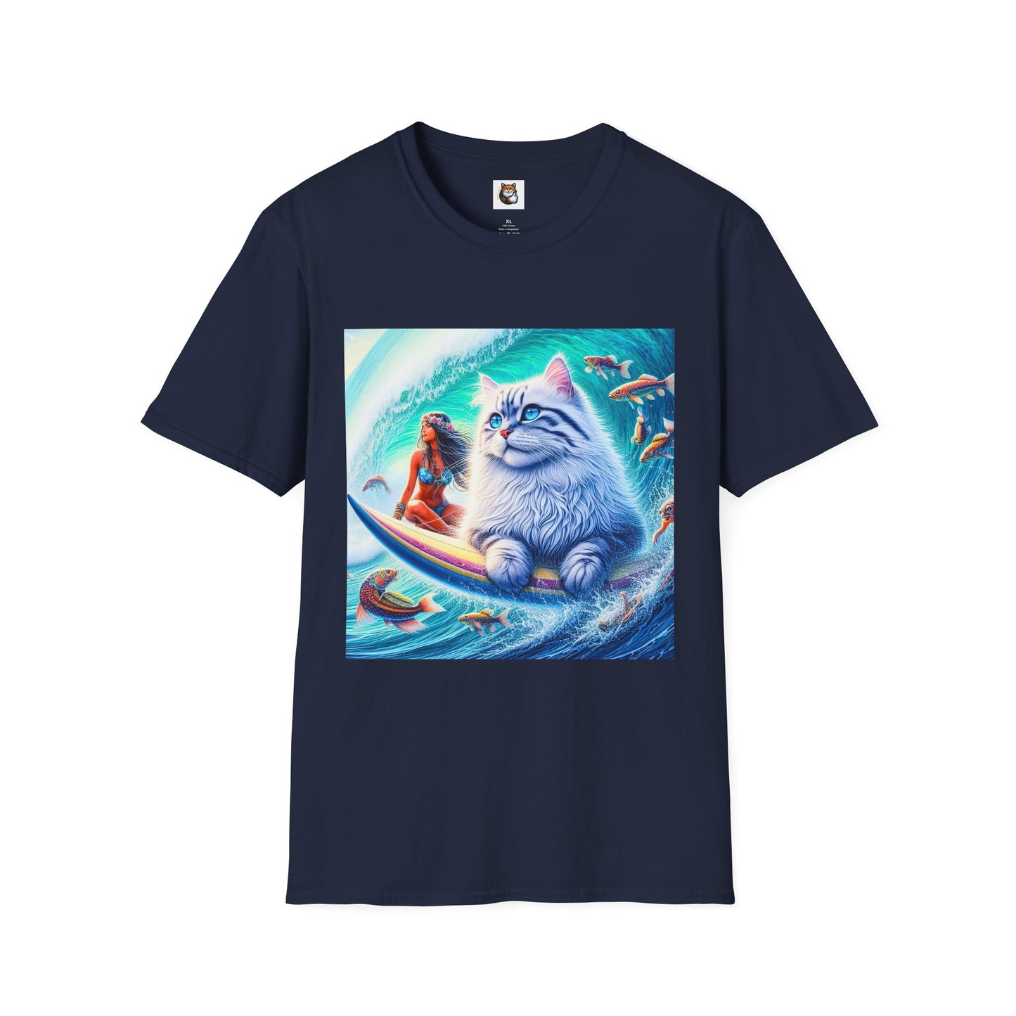 Siberian Cat surfs up shirt