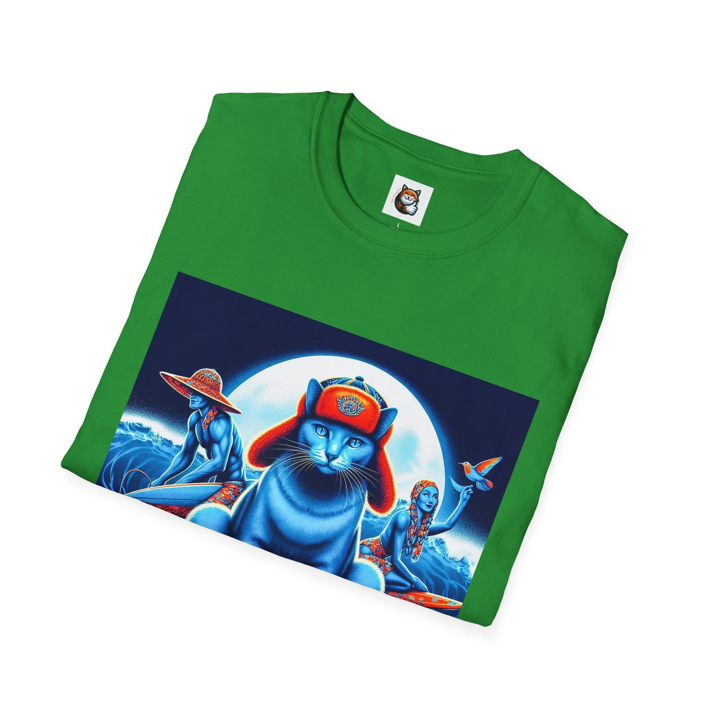 Russian Blue Cat Unisex Softstyle T-Shirt