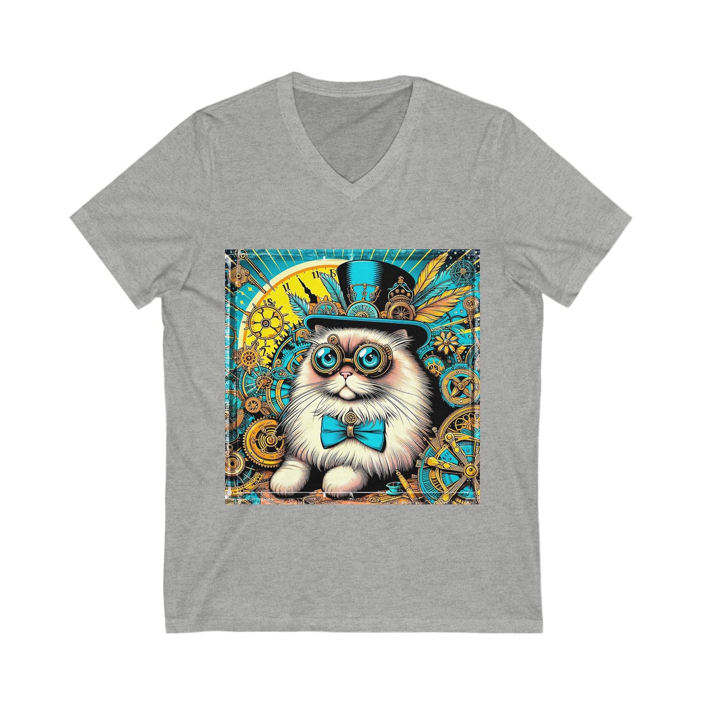 Ragdoll Cat Unisex Jersey Short Sleeve V-Neck Tee