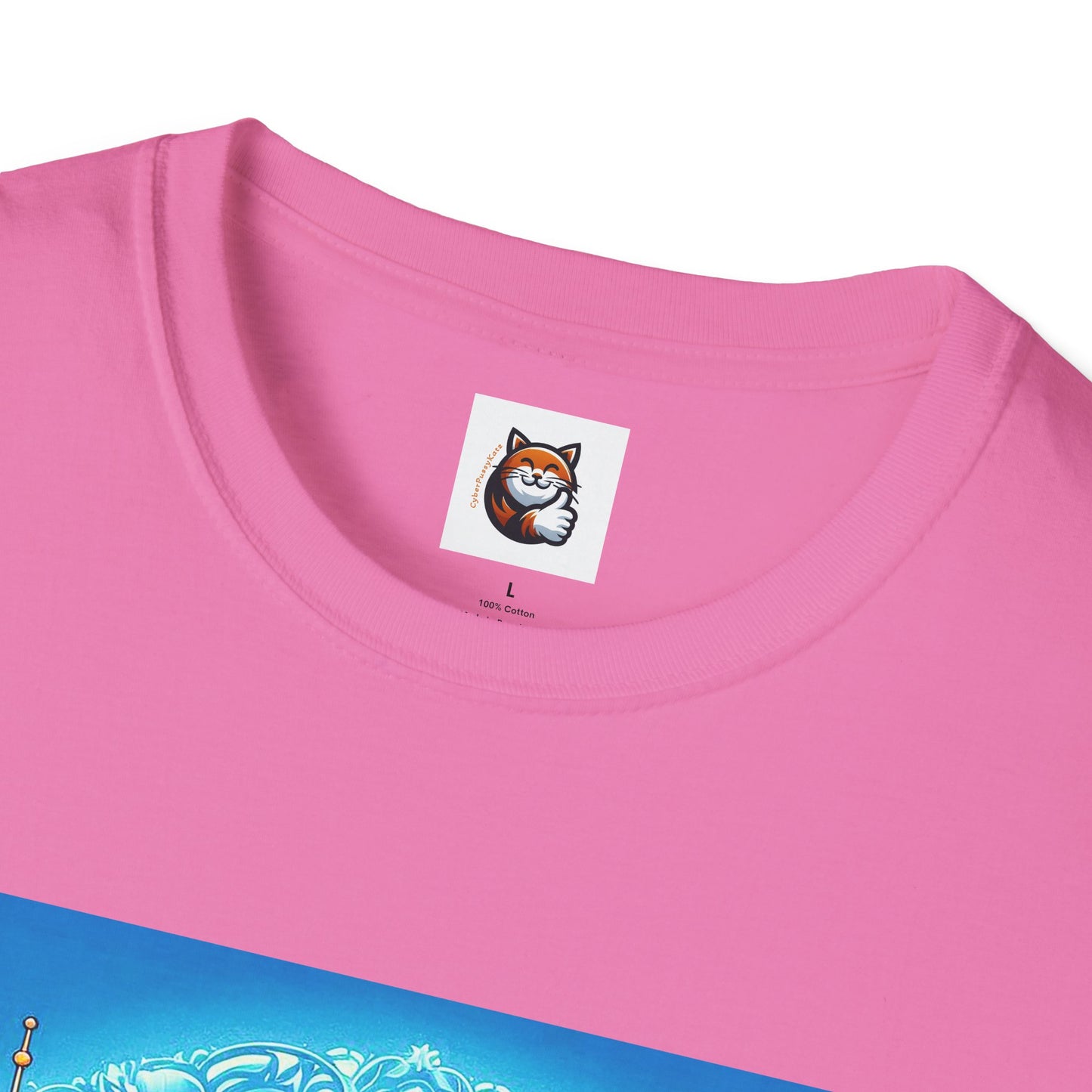 Russian Blue Cat egyptian goddess Softstyle T-Shirt