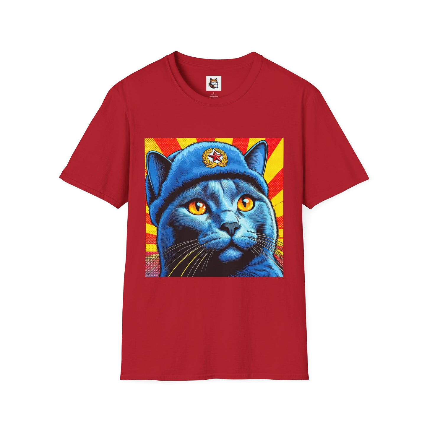 Russian Blue Cat Unisex Softstyle T-Shirt